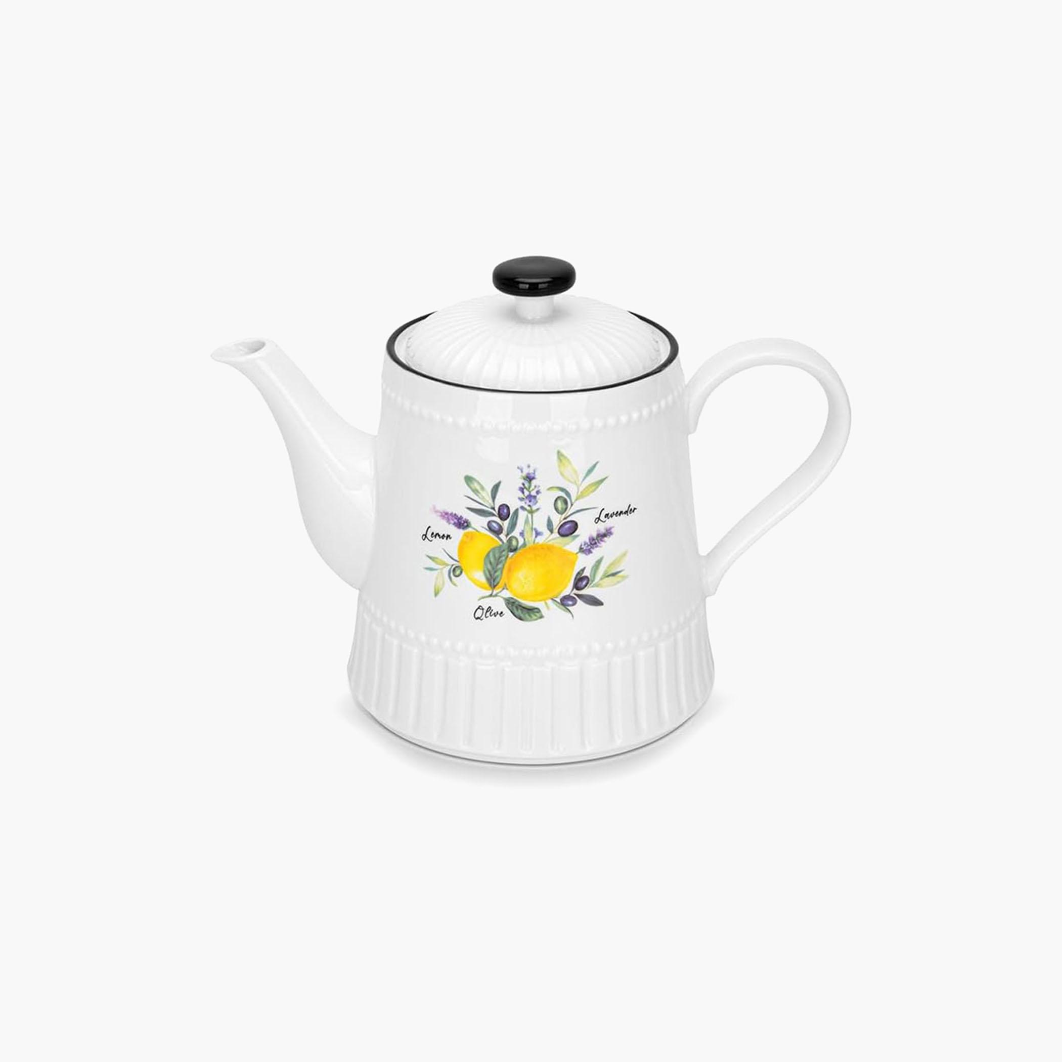 Provence Series Porcelain Tea Pot - 1 L-household-dining-teaandcoffee-vacuumflaskscoffeeandteapots-image-1