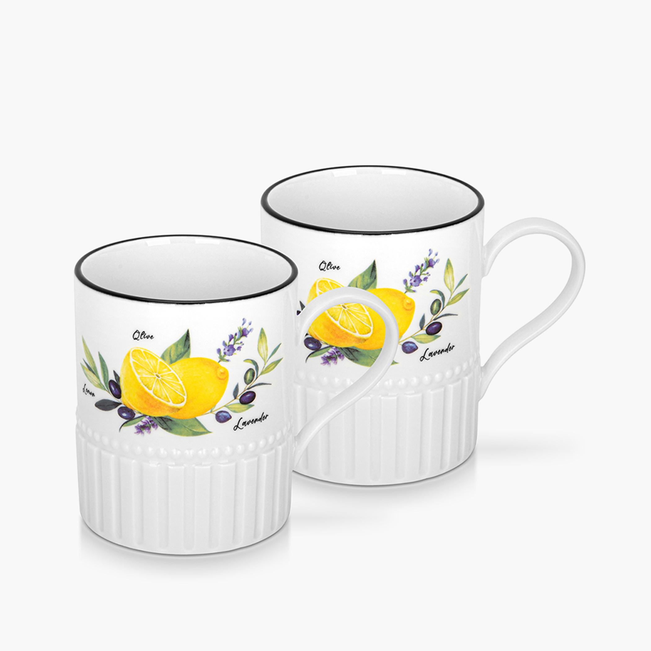 Lemon Provence 2-Piece Porcelain Mug Set - 400 ml-household-dining-teaandcoffee-teaandcoffeesets-image-1