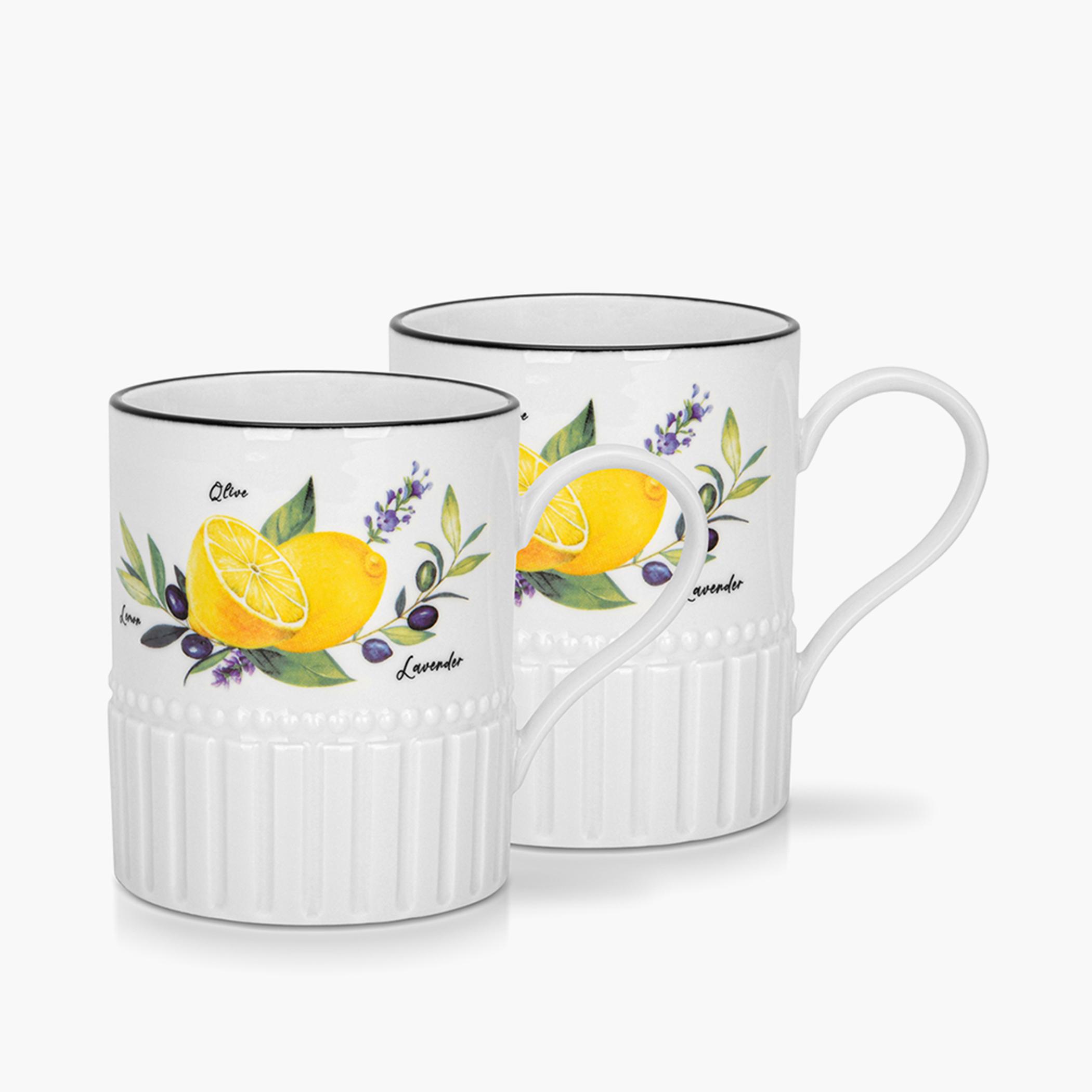 Lemon Provence 2-Piece Porcelain Mug Set - 400 ml-household-dining-teaandcoffee-teaandcoffeesets-image-2