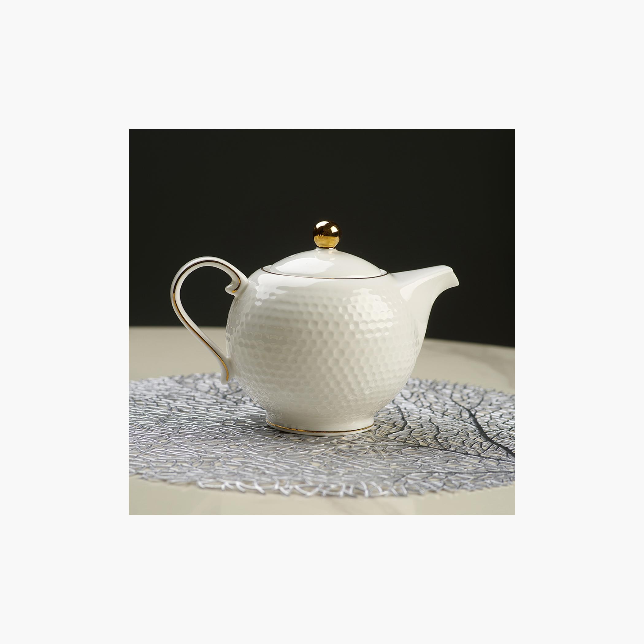 Noemi Fine Bone China Tea Pot - 780 ml-household-dining-teaandcoffee-vacuumflaskscoffeeandteapots-image-4
