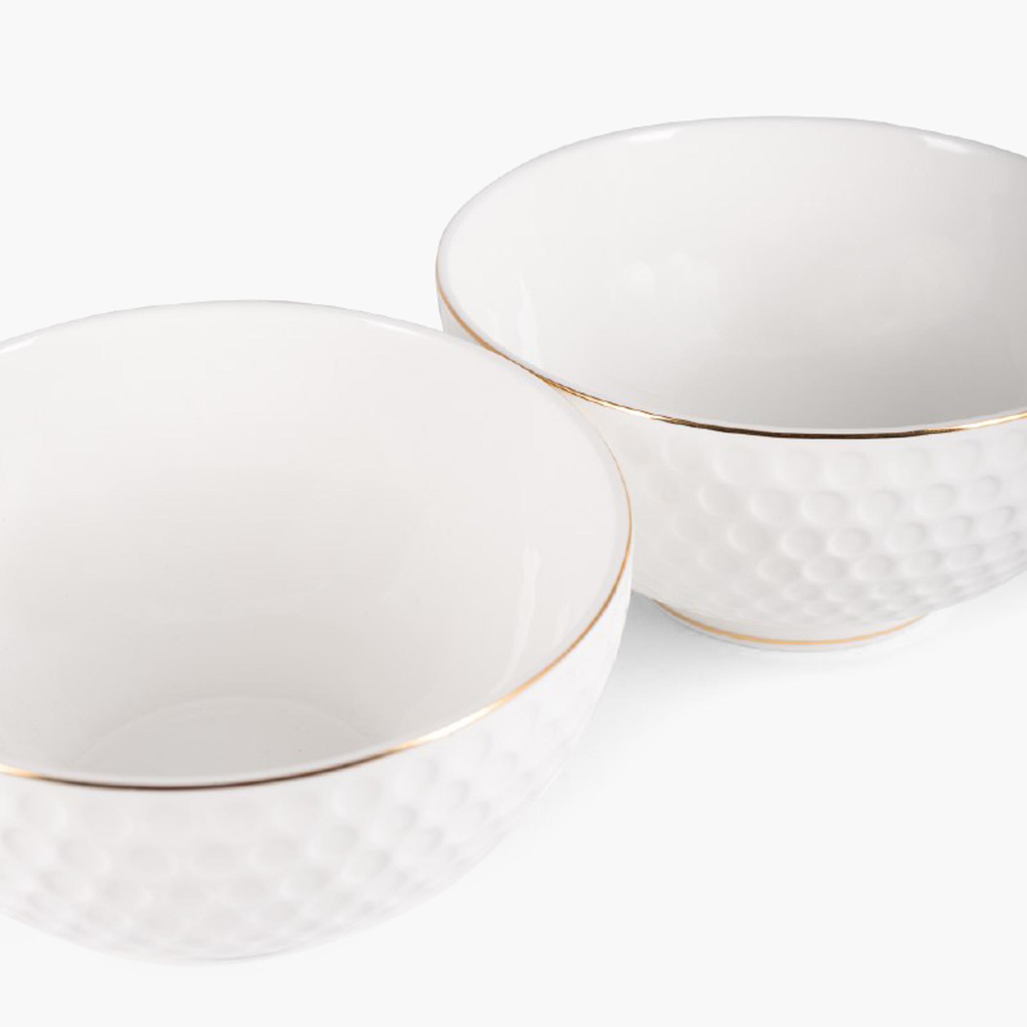 طقم أوعية تقديم خزف صيني فاخر قطعتين من سلسلة نومي من فيسمان - 340 مل-household-dining-dinnerware-bowls-image-2