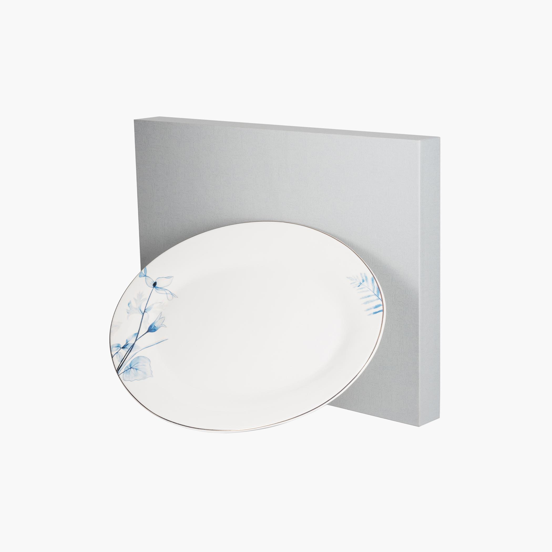 Lyon Porcelain Oval Plate - 22 cm-household-dining-dinnerware-dinnersets-image-1
