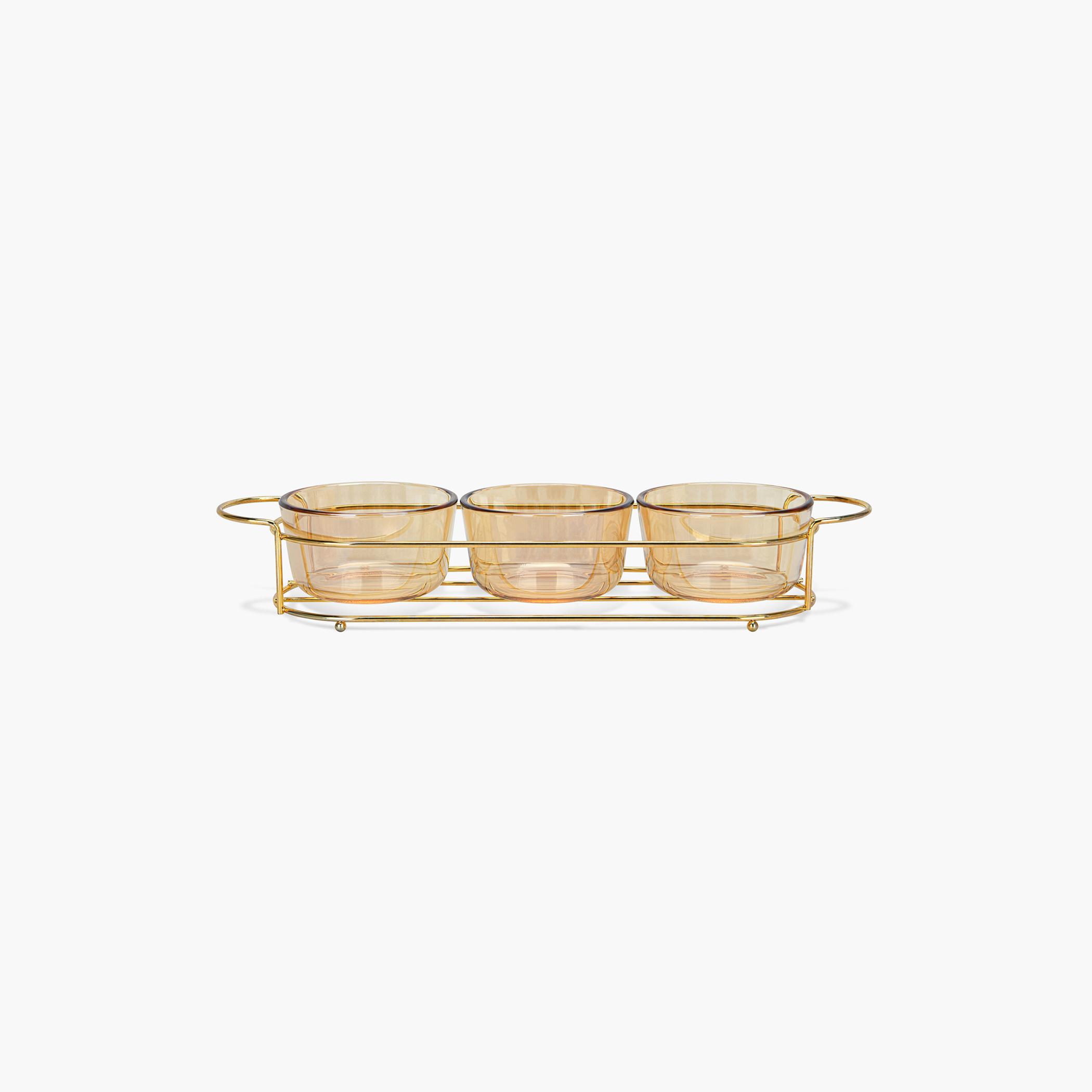 Pristine 3-Piece Glass Bowl Set with Metal Stand-household-dining-dinnerware-bowls-image-4