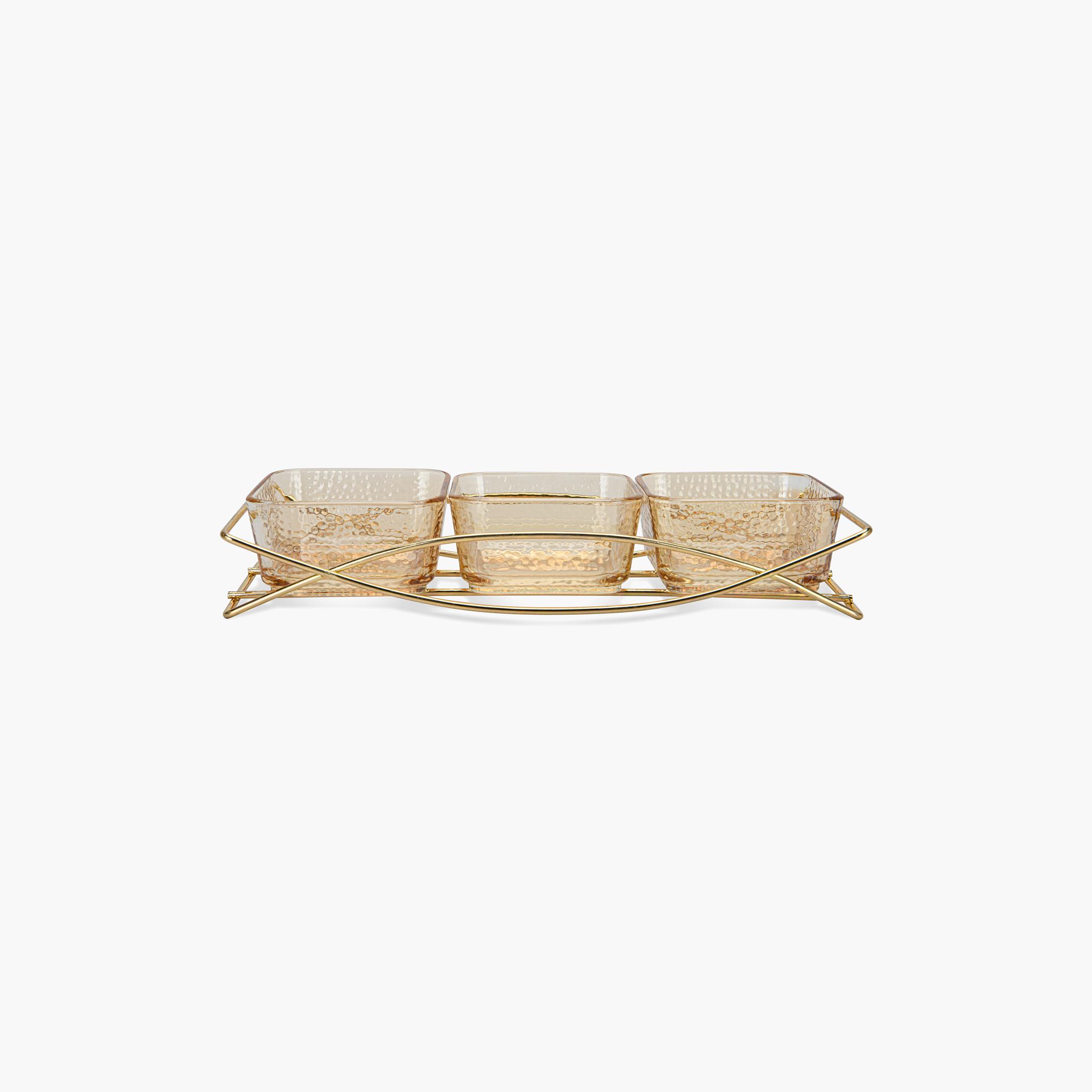 Pristine 3-Piece Glass Bowl Set with Metal Stand-household-dining-dinnerware-bowls-image-4