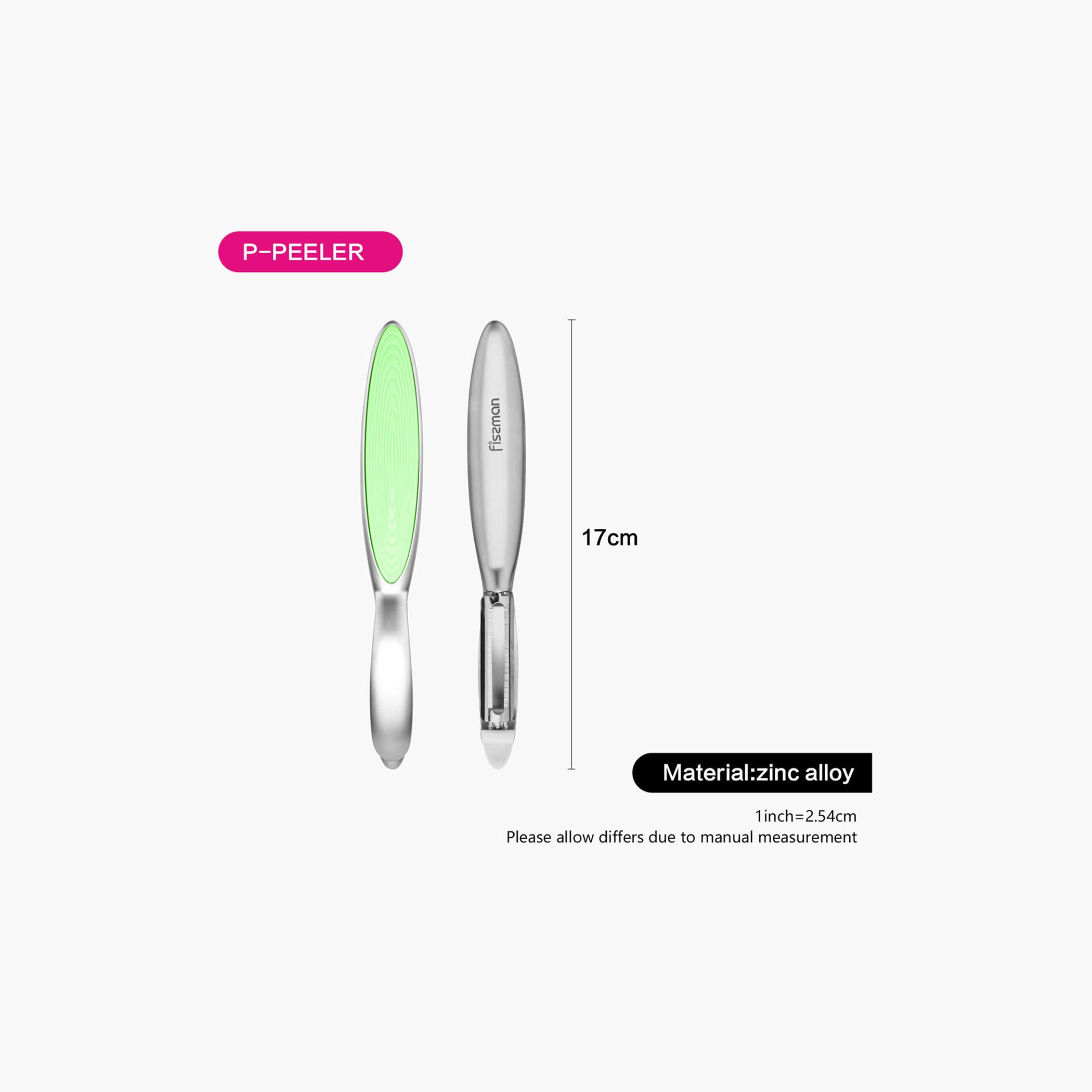 مقشرة لومينيكا من الزنك على شكل حرف p من فيسمان - 17 سم-household-kitchen-kitchentoolsandutensils-foodpreparationtools-image-2