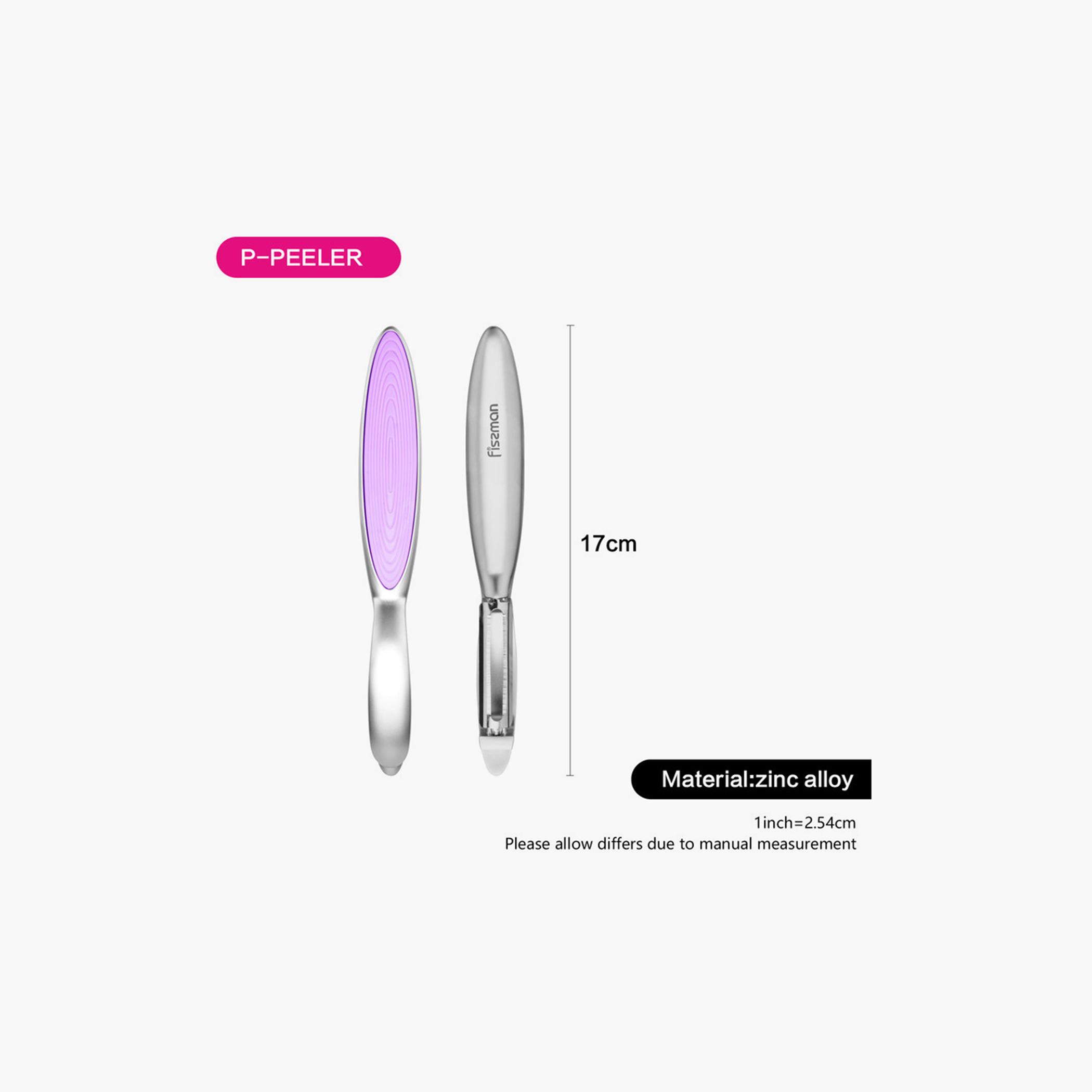 مقشرة لومينيكا من الزنك على شكل حرف p من فيسمان - 17 سم-household-kitchen-kitchentoolsandutensils-foodpreparationtools-image-2