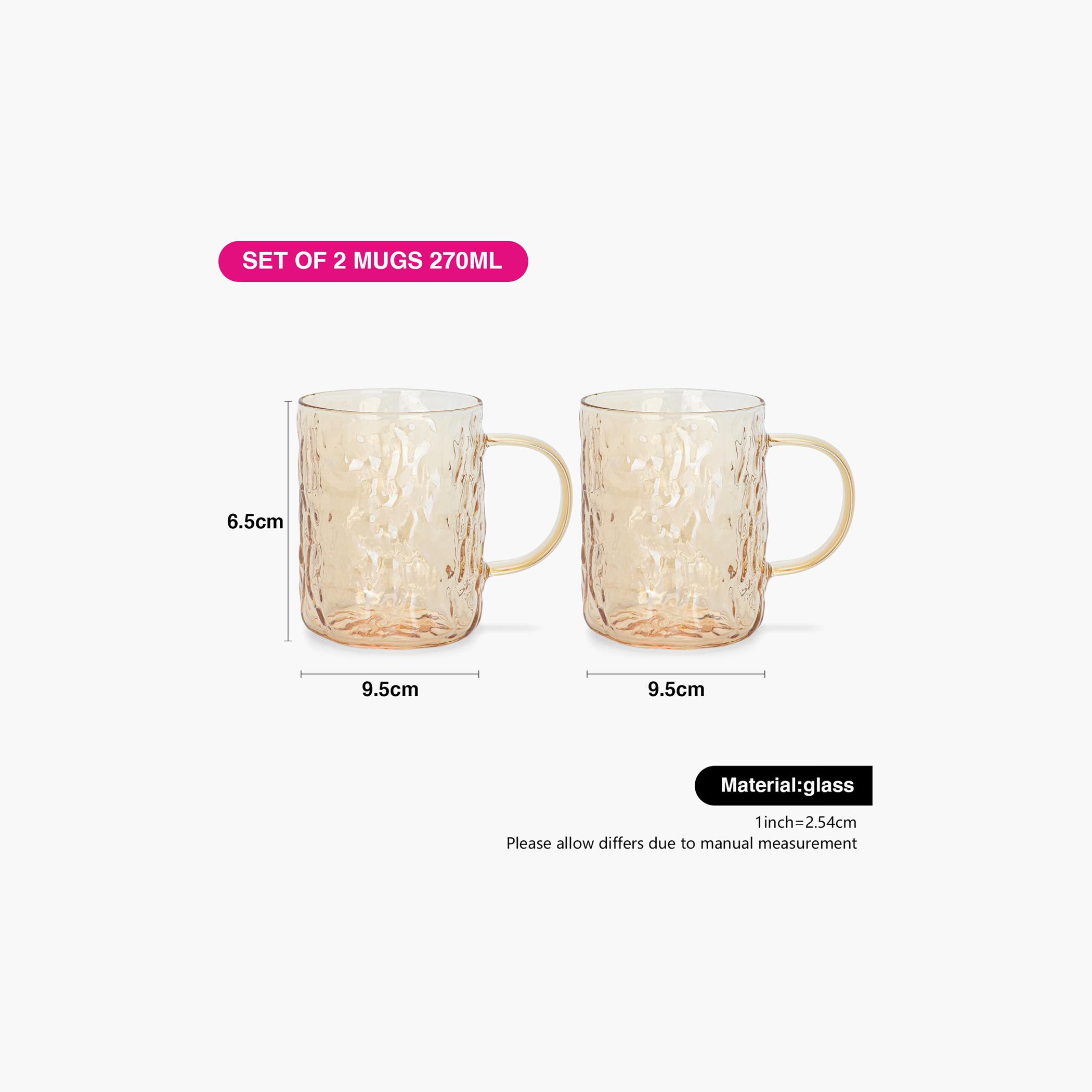 طقم مجات زجاج مقاوم للحرارة من قطعتين من فيسمان - 270 مل-household-dining-teaandcoffee-mugsandcups-image-4
