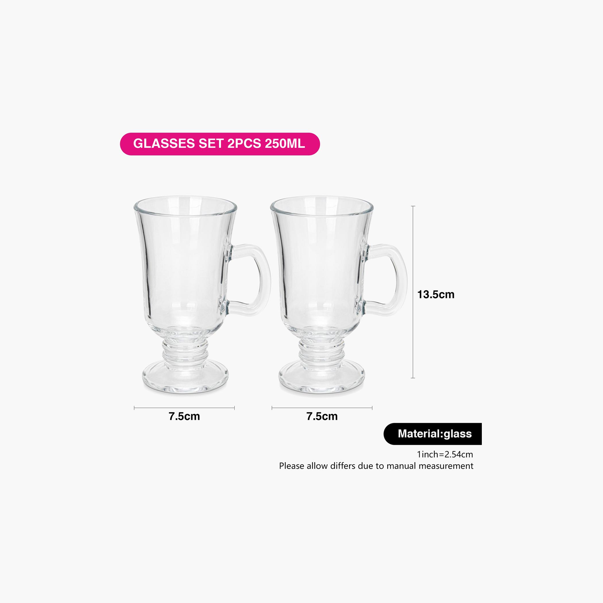 Glass 2-Piece Irish Coffee Mug Set - 250 ml-household-dining-teaandcoffee-teaandcoffeesets-image-5