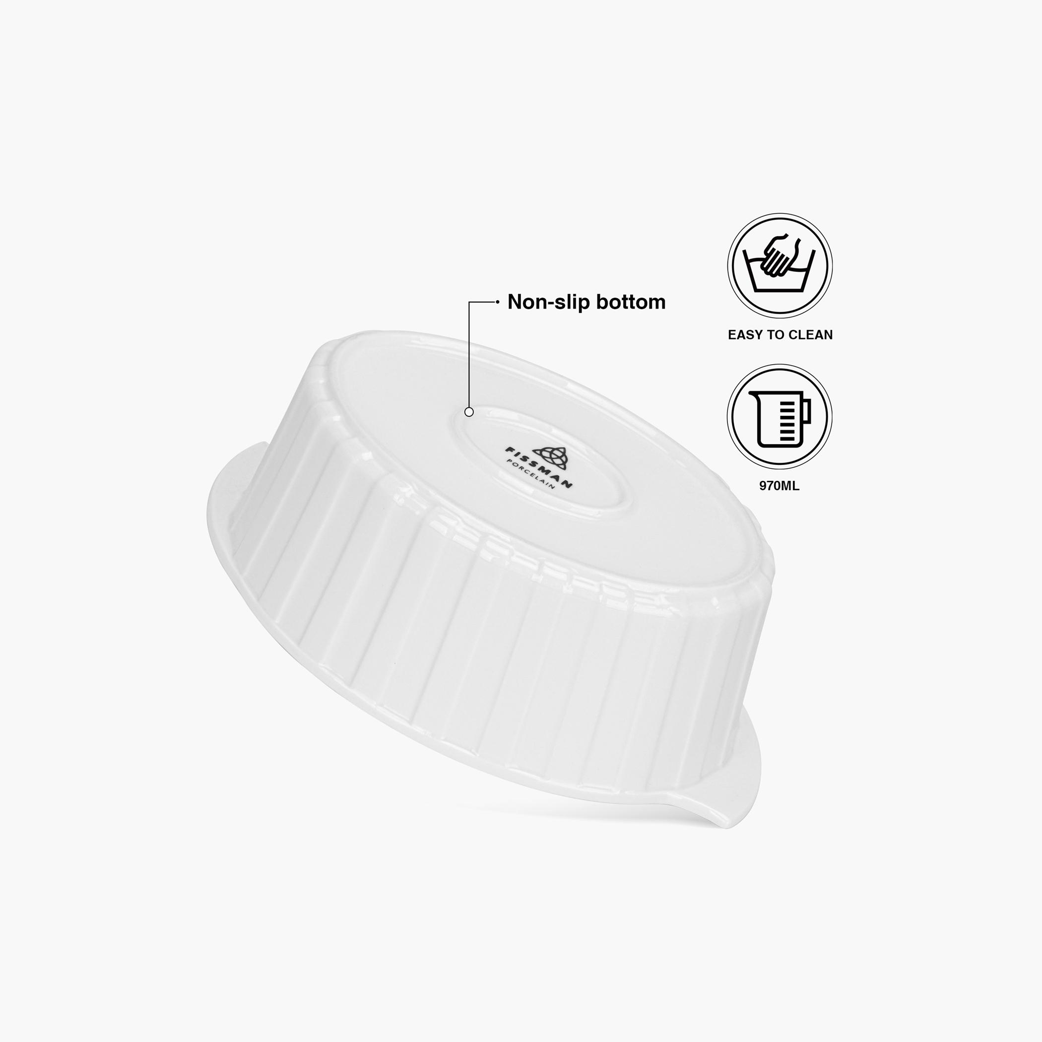 Porcelain Baking Dish - 970 ml-household-kitchen-bakeware-bakingdishes-image-3