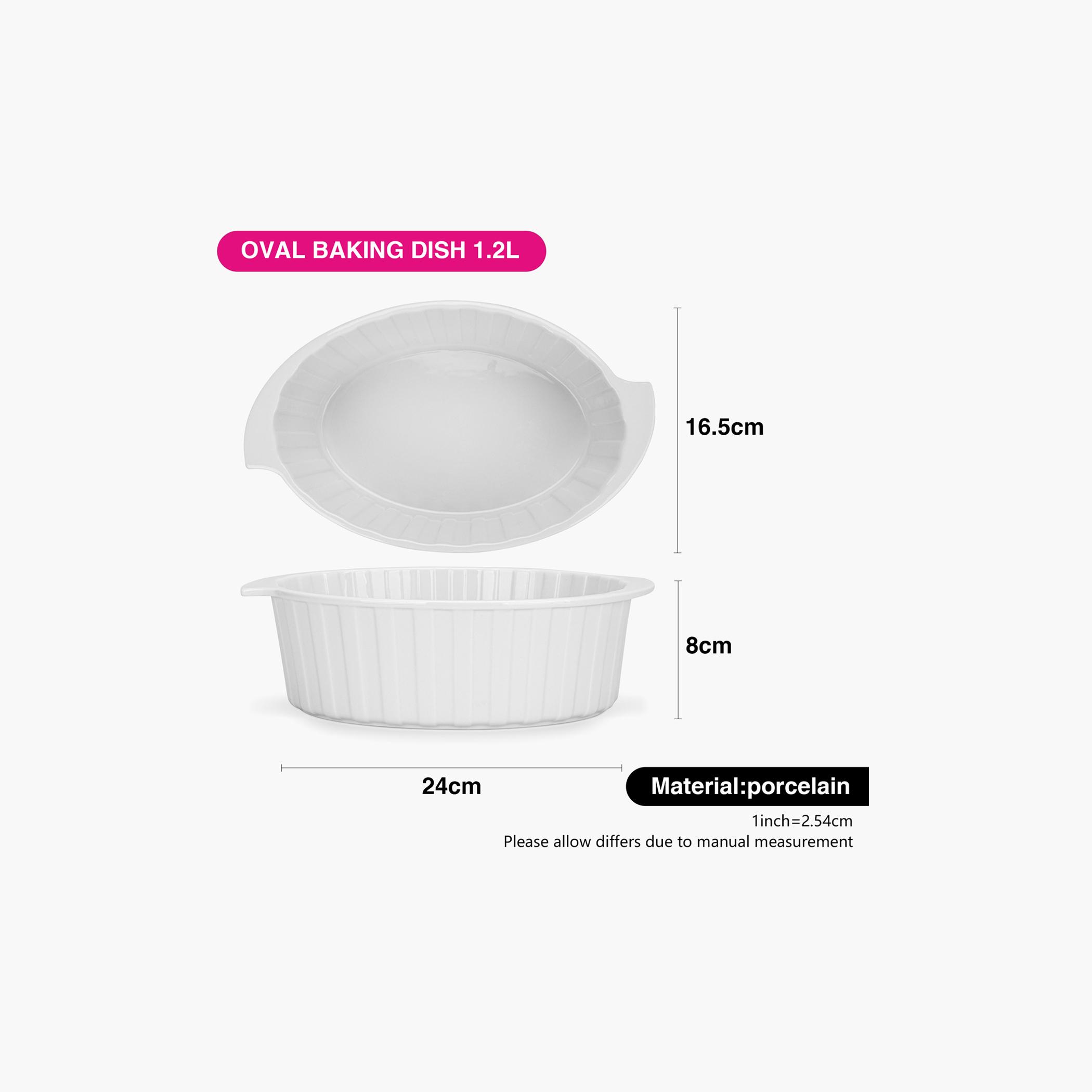 صحن خبز بيضاوي من فيسمان - 24×17×8 سم-household-kitchen-bakeware-bakingdishes-image-5