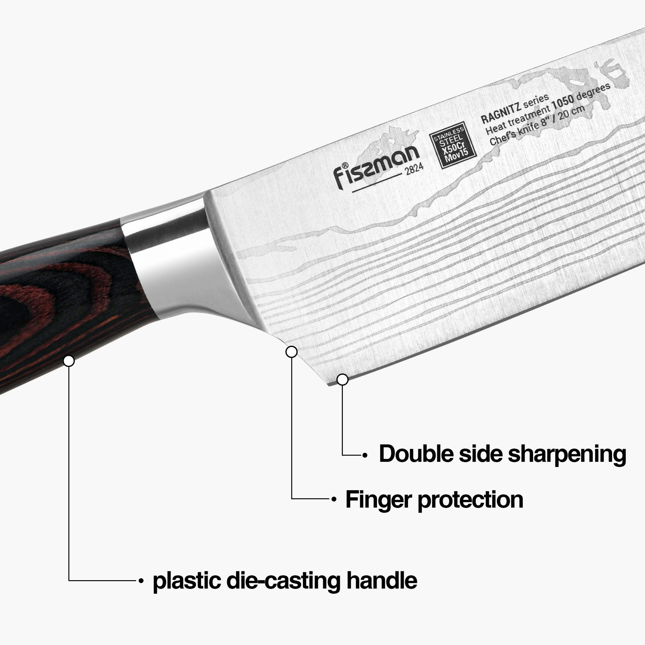 سكين شيف 8 بوصة صُلب من فيسمان - راجنيتز-household-kitchen-kitchentoolsandutensils-knives-image-4