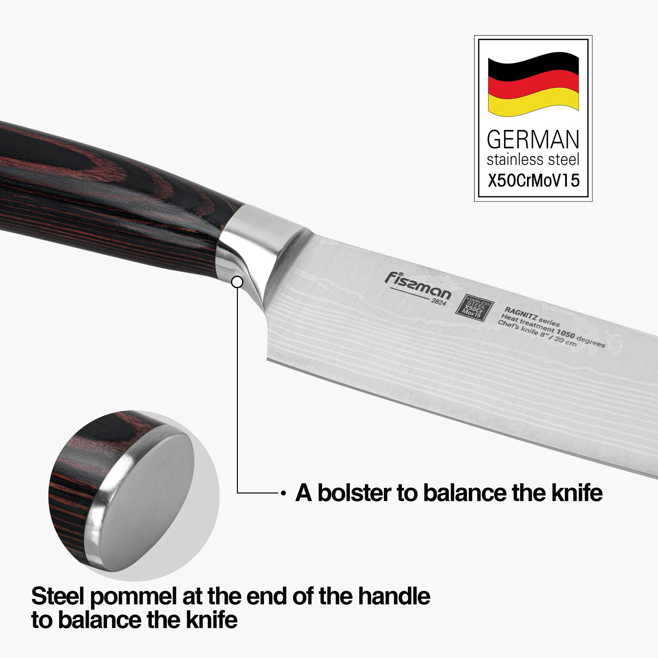 سكين شيف 8 بوصة صُلب من فيسمان - راجنيتز-household-kitchen-kitchentoolsandutensils-knives-image-5