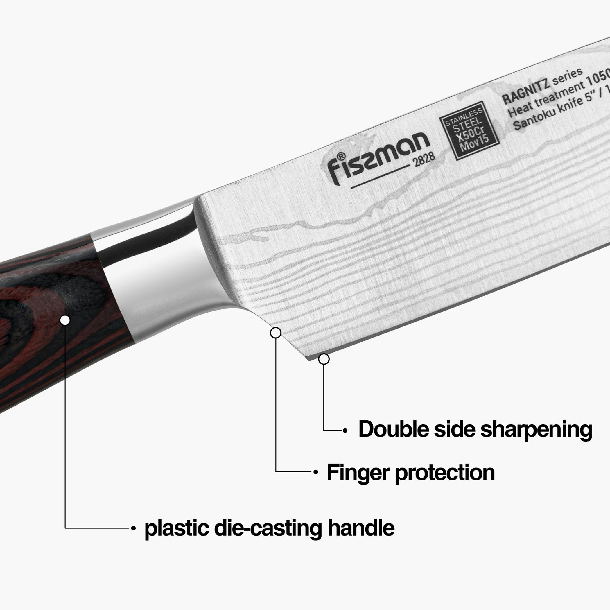 سكين سانتوكو 5 بوصة صُلب من فيسمان - راجنيتز-household-kitchen-kitchentoolsandutensils-knives-image-4
