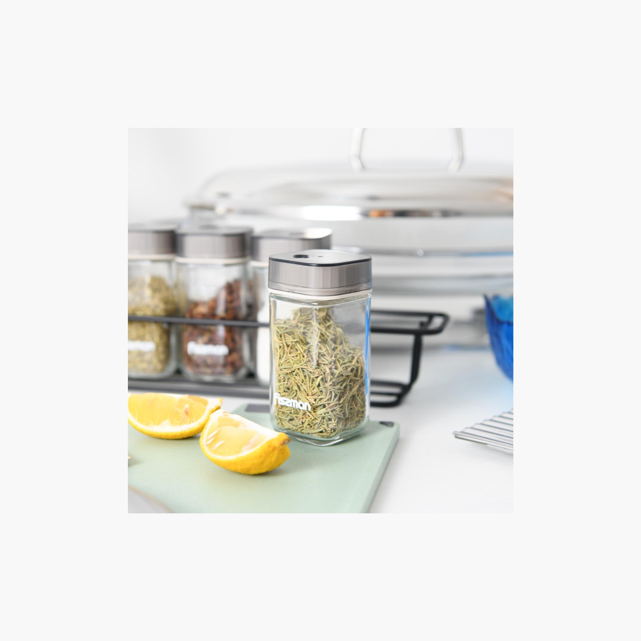 Glass 5-Piece Condiment Set-household-kitchen-foodstorage-spiceracksandjars-image-3
