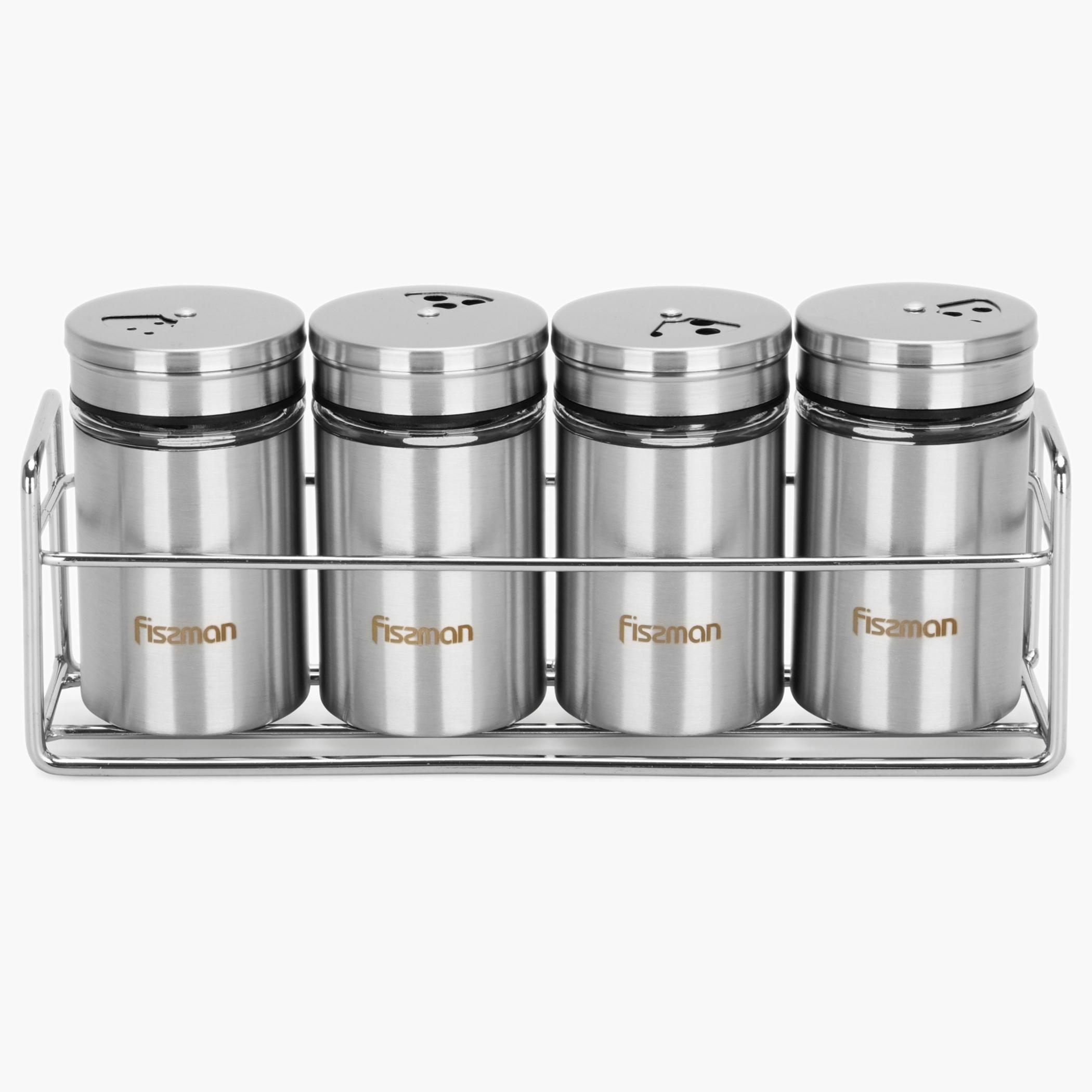 Fissman 5-Piece Salt and Pepper Shaker Set - 80 ml-household-kitchen-foodstorage-spiceracksandjars-image-8