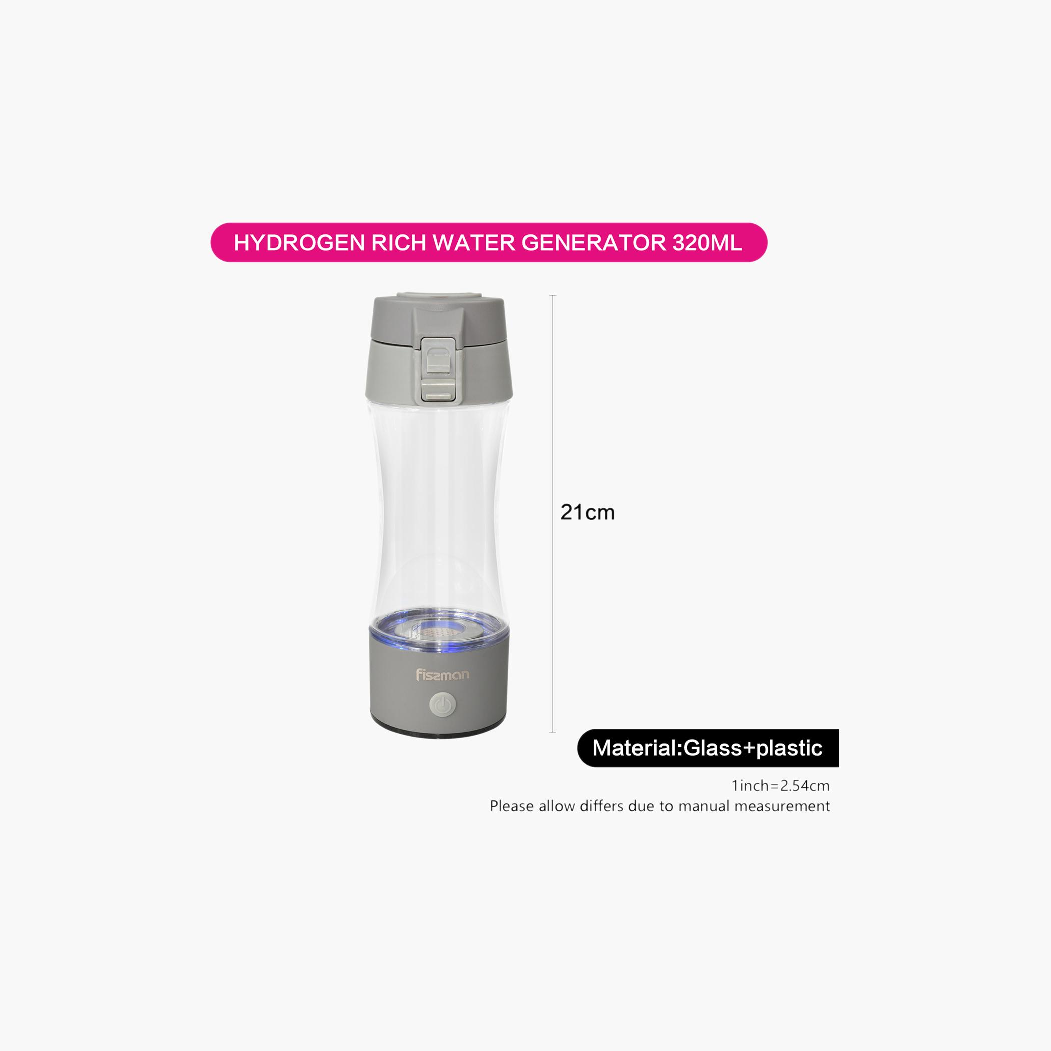 Portable Shaker Water Bottle with USB and Hydrogen Rich Water Generator - 320 ml-household-dining-drinkserveware-bottles-image-4