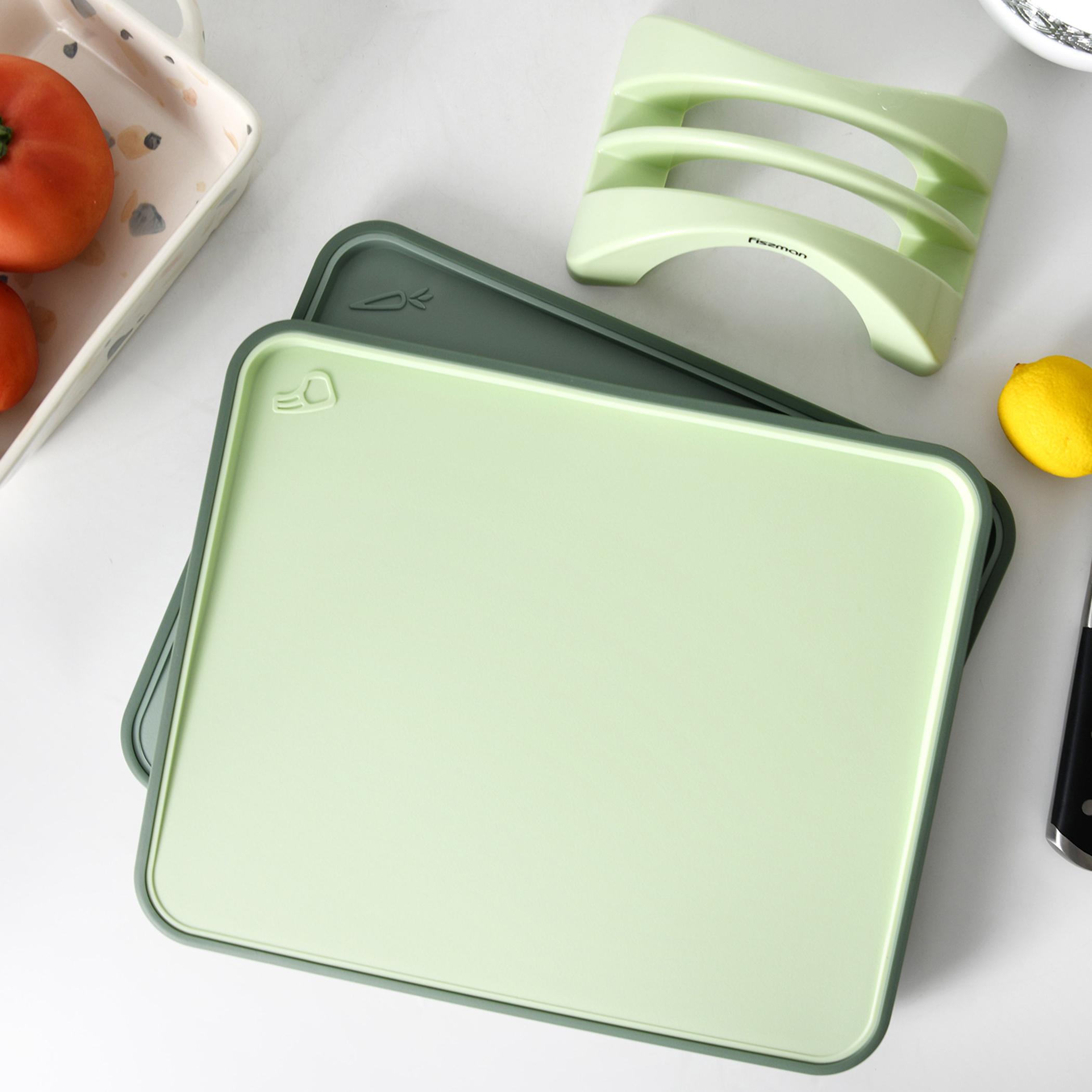 Rectangular 2-Piece Chopping Board with Holder-household-kitchen-kitchentoolsandutensils-cuttingboards-image-1