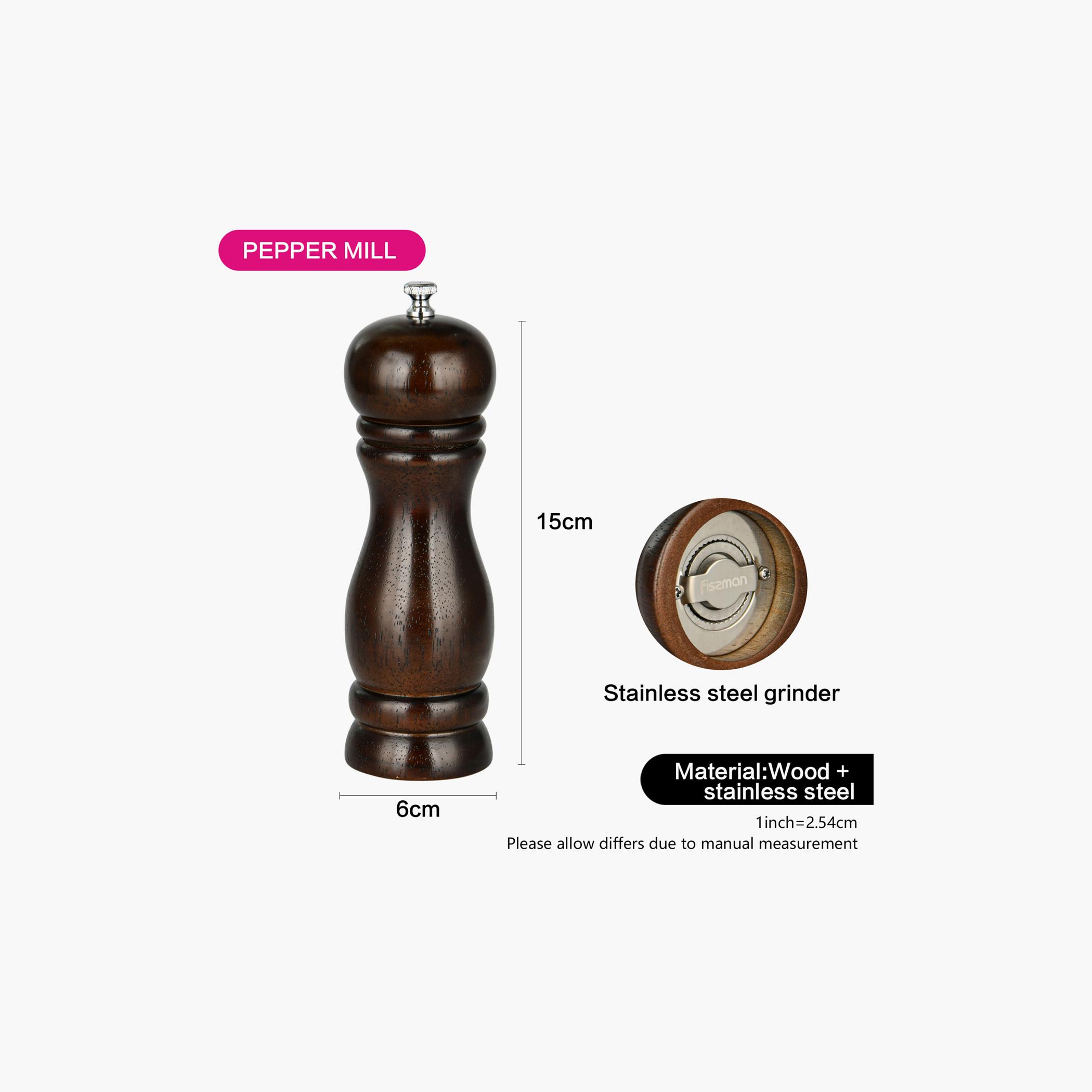 مطحنة ملح وفلفل من فيسمان-household-kitchen-foodstorage-saltandpeppershakers-image-2