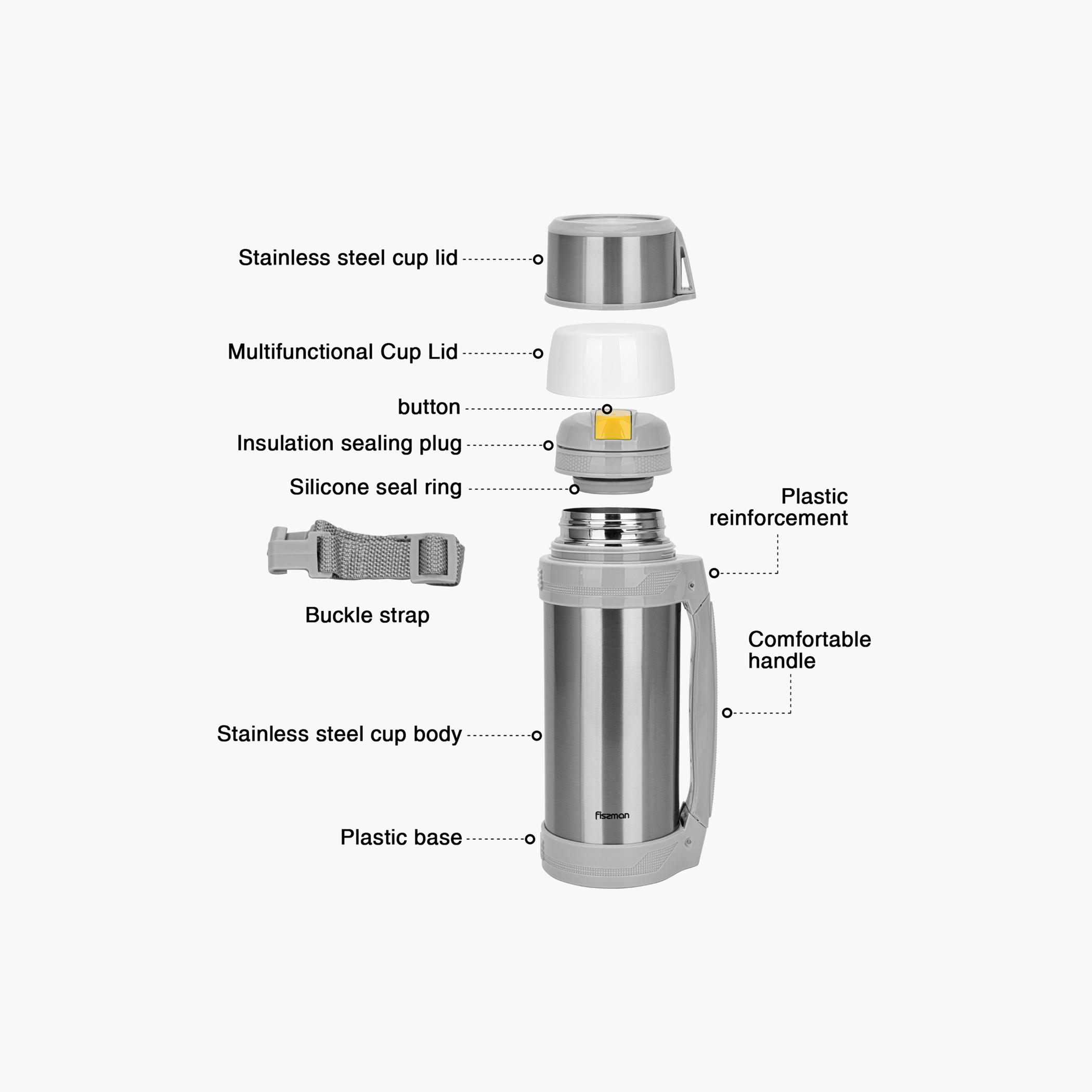 Double Wall Stainless Steel Vacuum Flask - 1.5 L-household-dining-teaandcoffee-vacuumflaskscoffeeandteapots-image-4