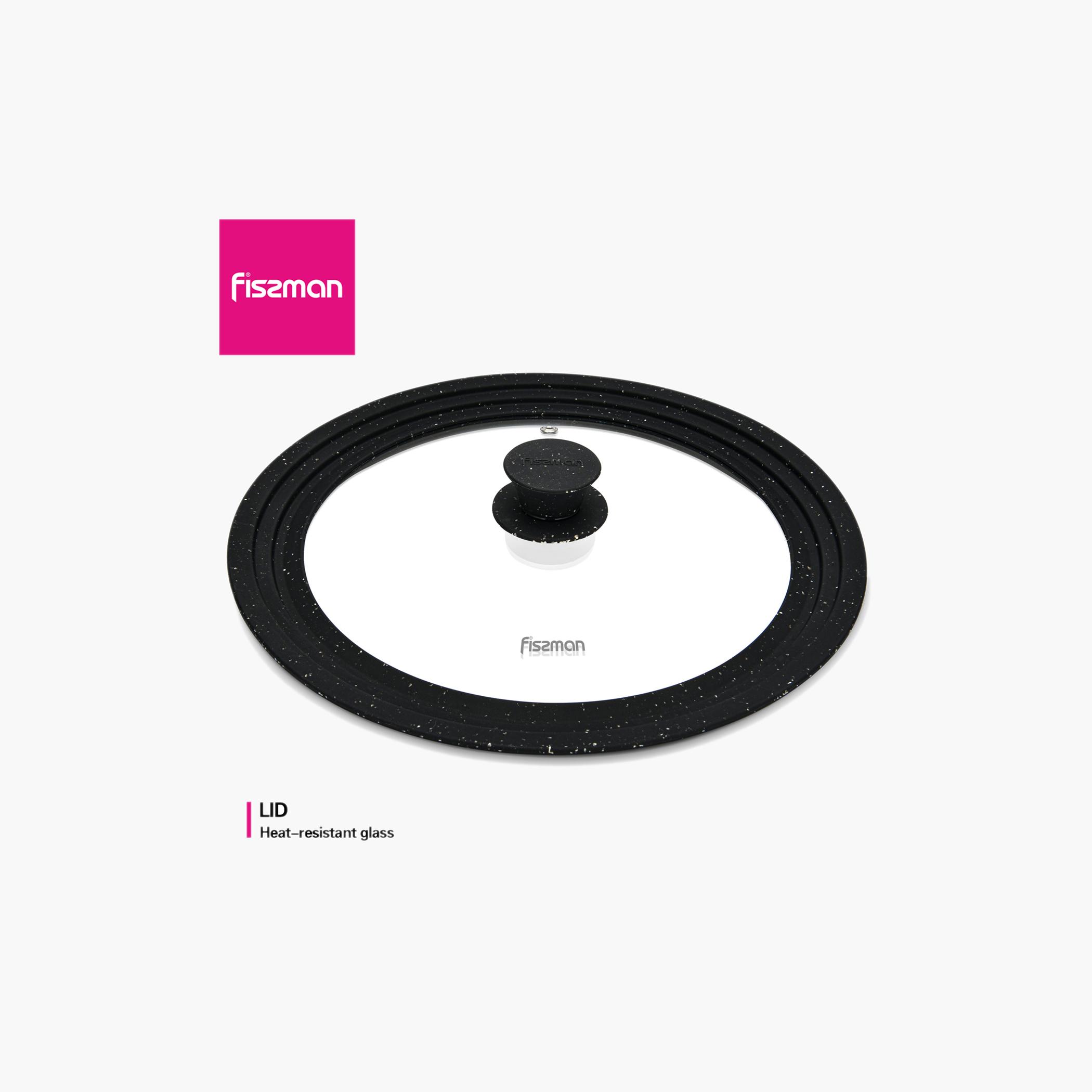 Glass Lid with Silicone Rim - 30 cms-household-kitchen-kitchentoolsandutensils-foodpreparationtools-image-2