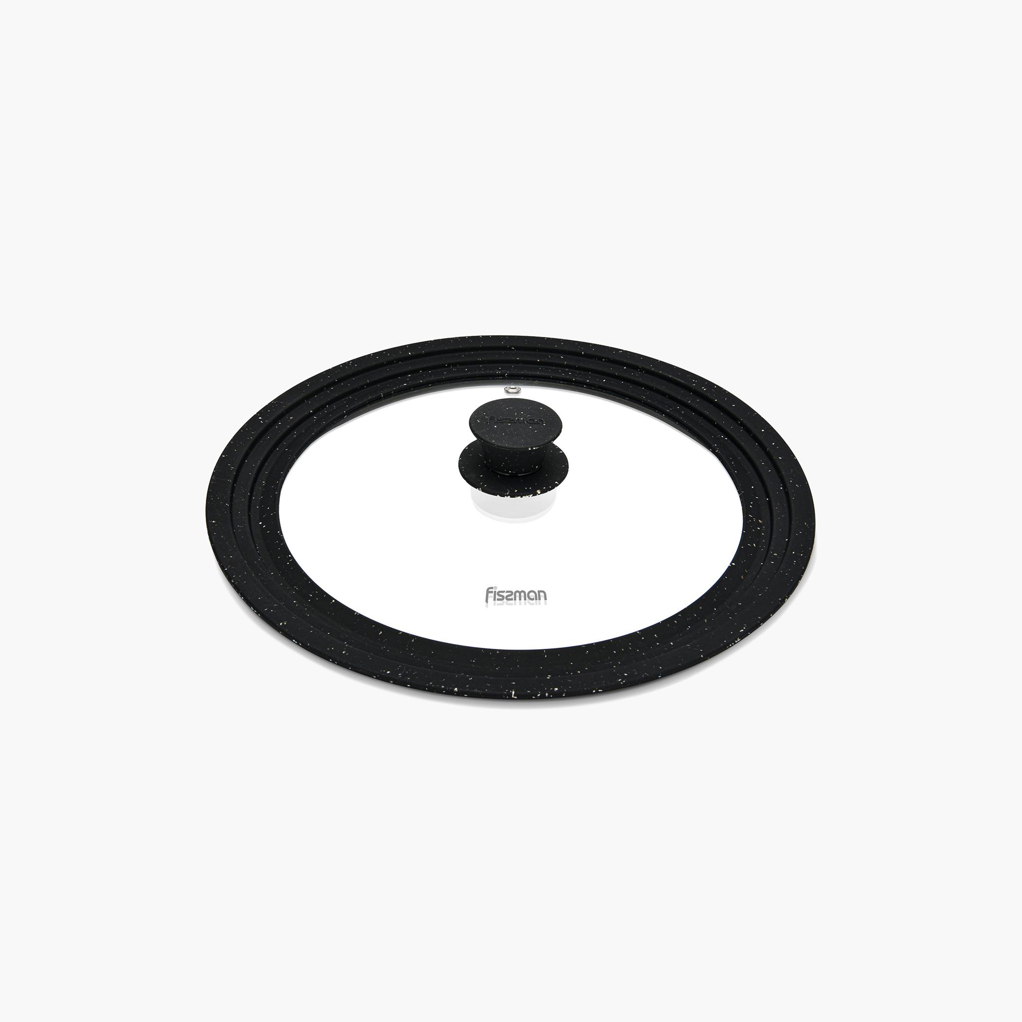Glass Lid with Silicone Rim - 30 cms-household-kitchen-kitchentoolsandutensils-foodpreparationtools-image-1