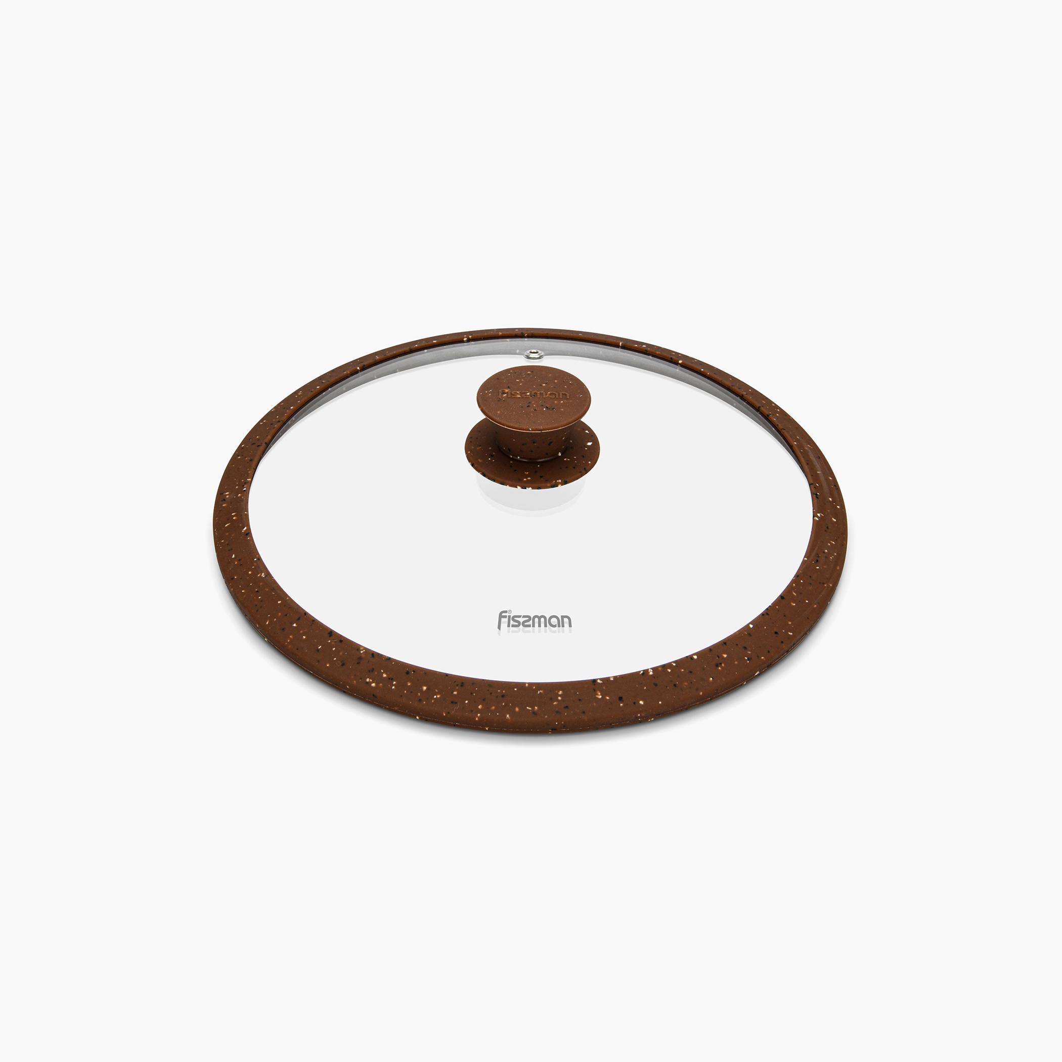 غطاء زجاجي بحافة سيليكون رخامية من فيسمان - 24 سم-household-kitchen-cookware-potsandpans-image-1