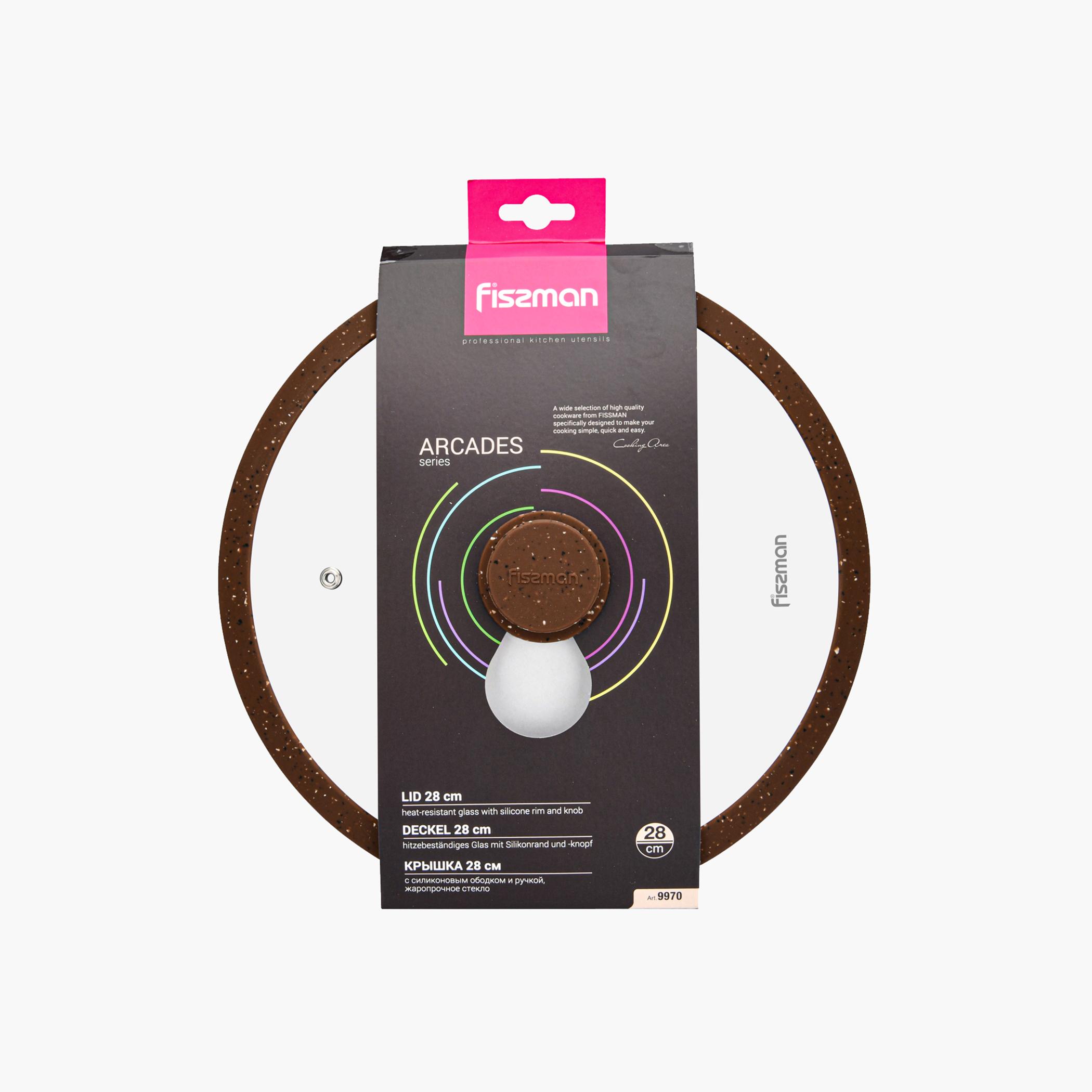 Fissman Arcades Glass Lid with Silicone Rim - 28 cms-household-kitchen-cookware-potsandpans-image-6