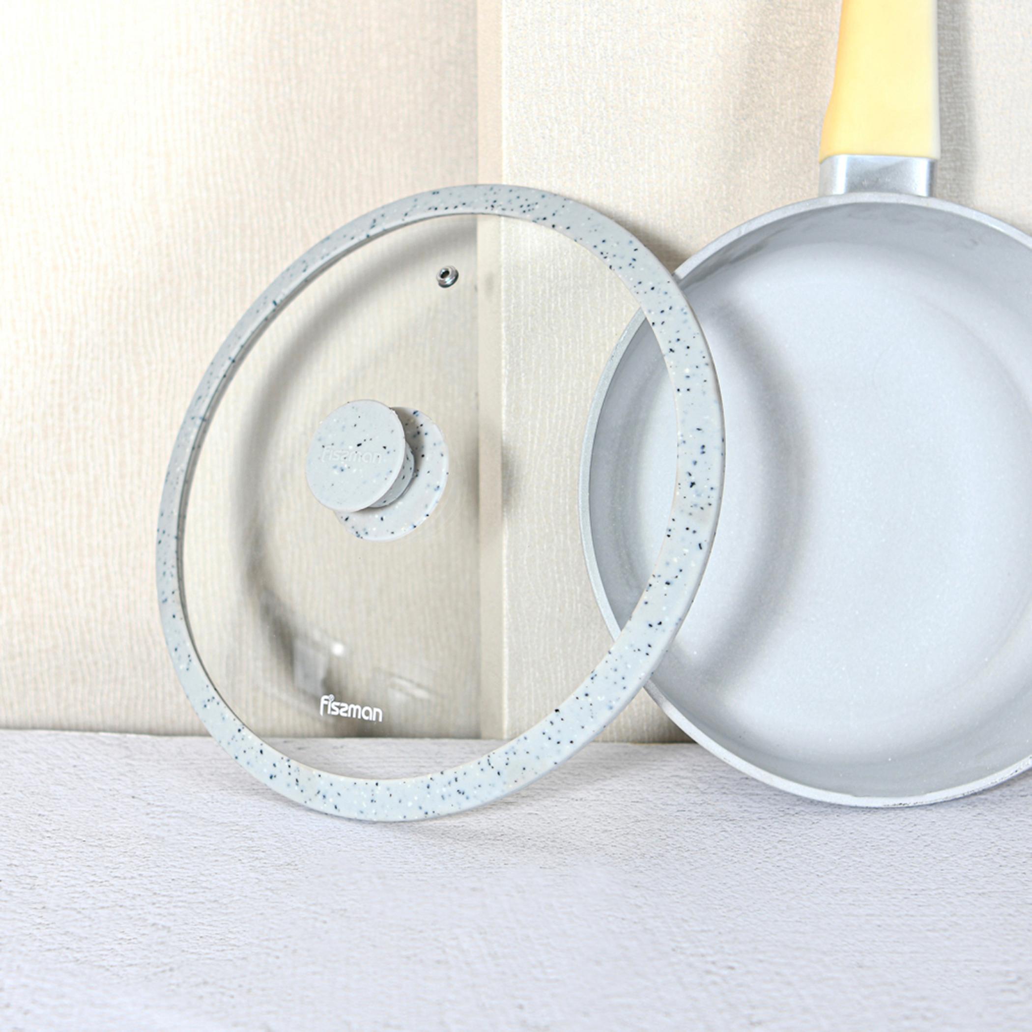 غطاء زجاجي بحافة سيليكون رخام أركيدس من فيسمان - 26 سم-household-kitchen-cookware-potsandpans-image-1