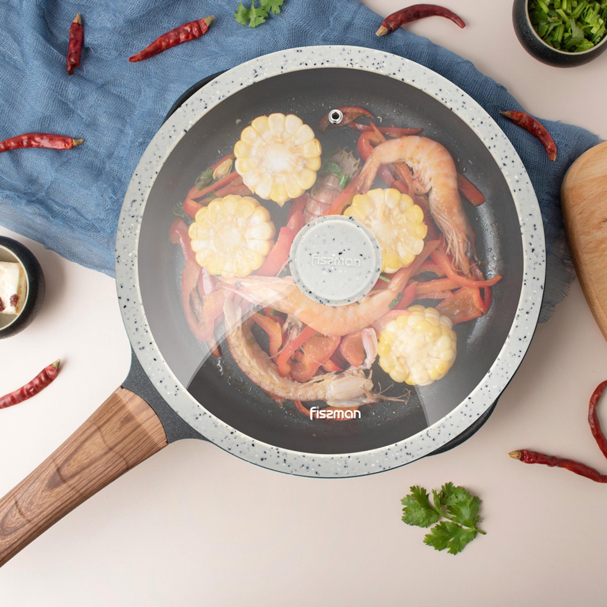 غطاء زجاجي بحافة سيليكون رخام أركيدس من فيسمان - 26 سم-household-kitchen-cookware-potsandpans-image-2