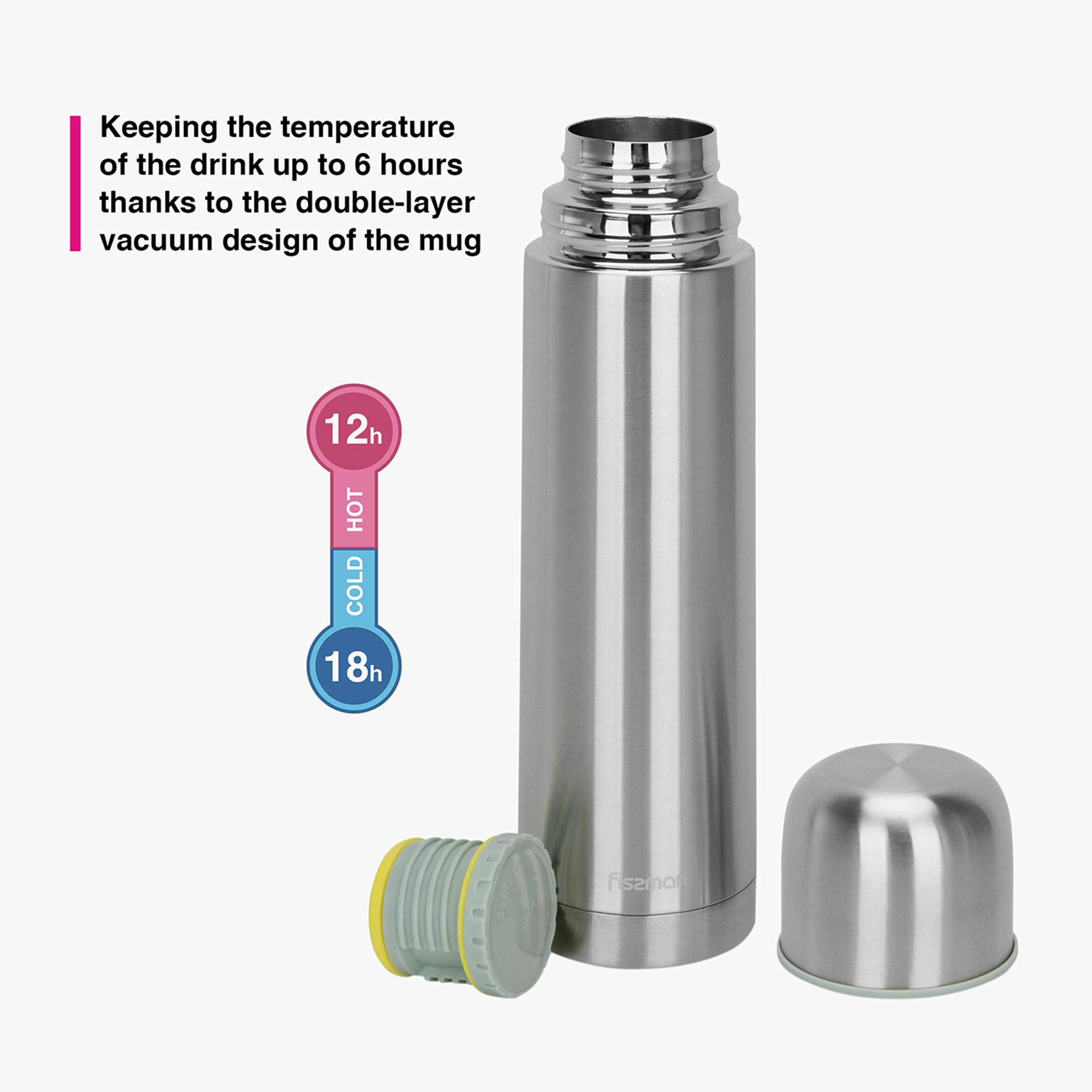Fissman Stainless Steel Double Wall Vacuum Flask - 750 ml-household-dining-teaandcoffee-vacuumflaskscoffeeandteapots-image-8