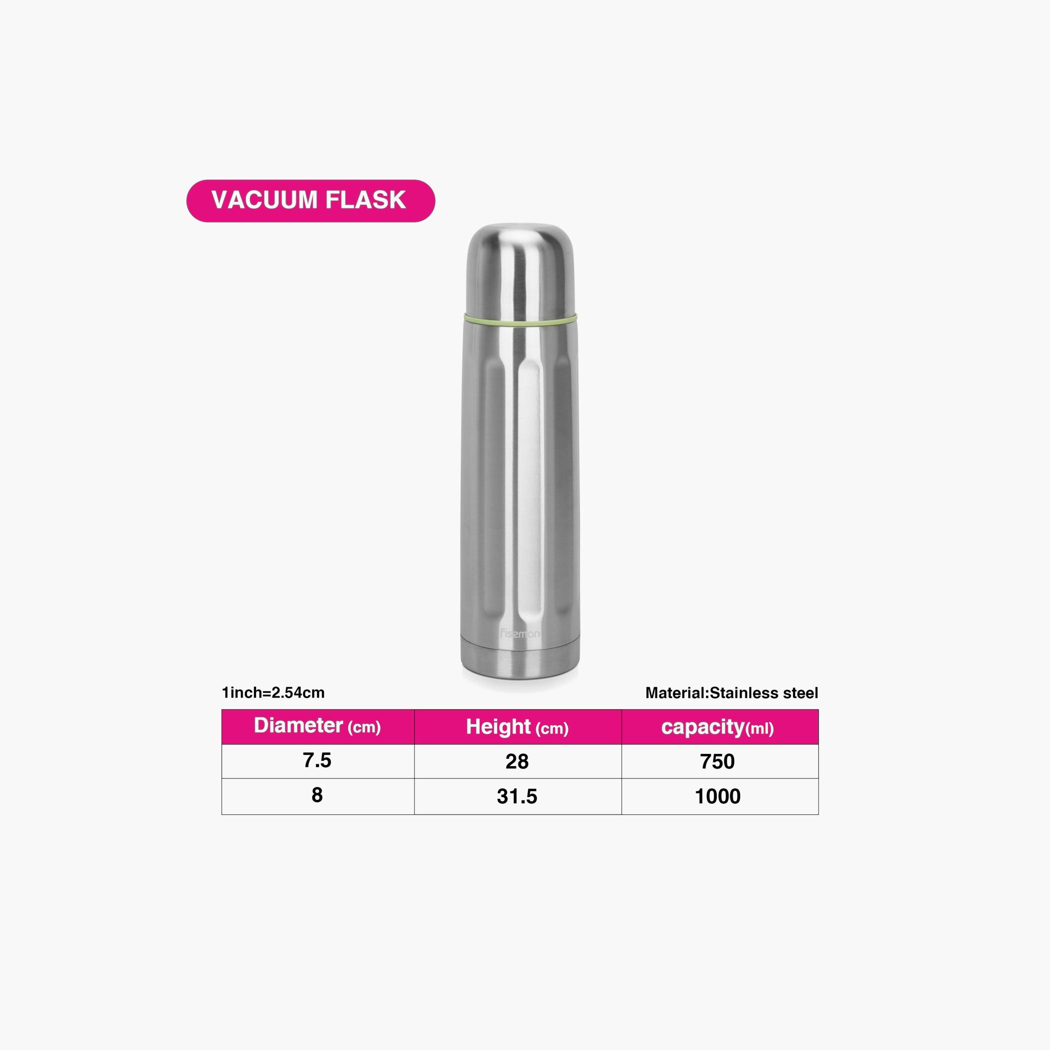 Solid Stainless Steel Double Wall Vacuum Flask - 750 ml-household-dining-teaandcoffee-vacuumflaskscoffeeandteapots-image-6
