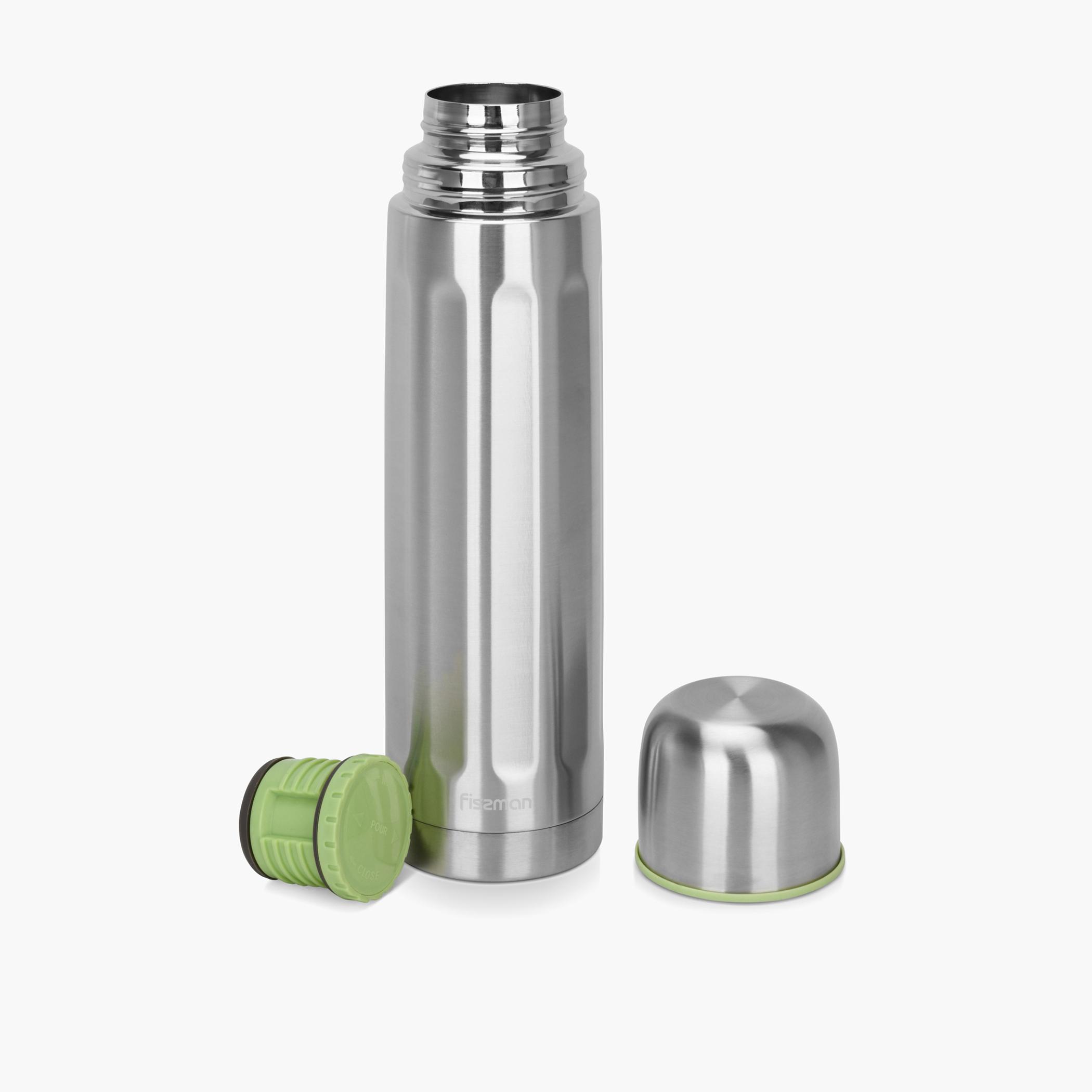 Solid Stainless Steel Double Wall Vacuum Flask - 1 L-household-dining-teaandcoffee-vacuumflaskscoffeeandteapots-image-2