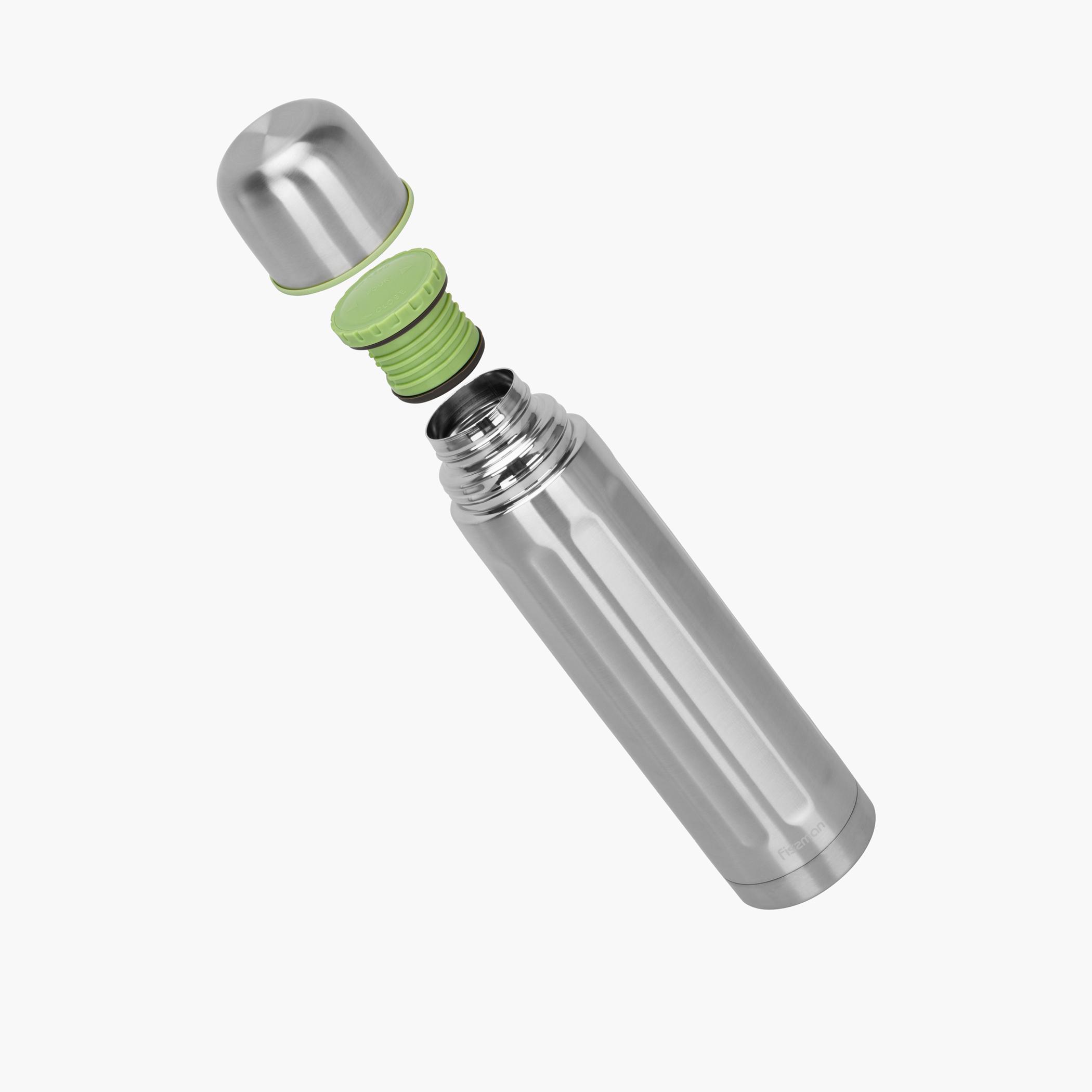 Solid Stainless Steel Double Wall Vacuum Flask - 1 L-household-dining-teaandcoffee-vacuumflaskscoffeeandteapots-image-3