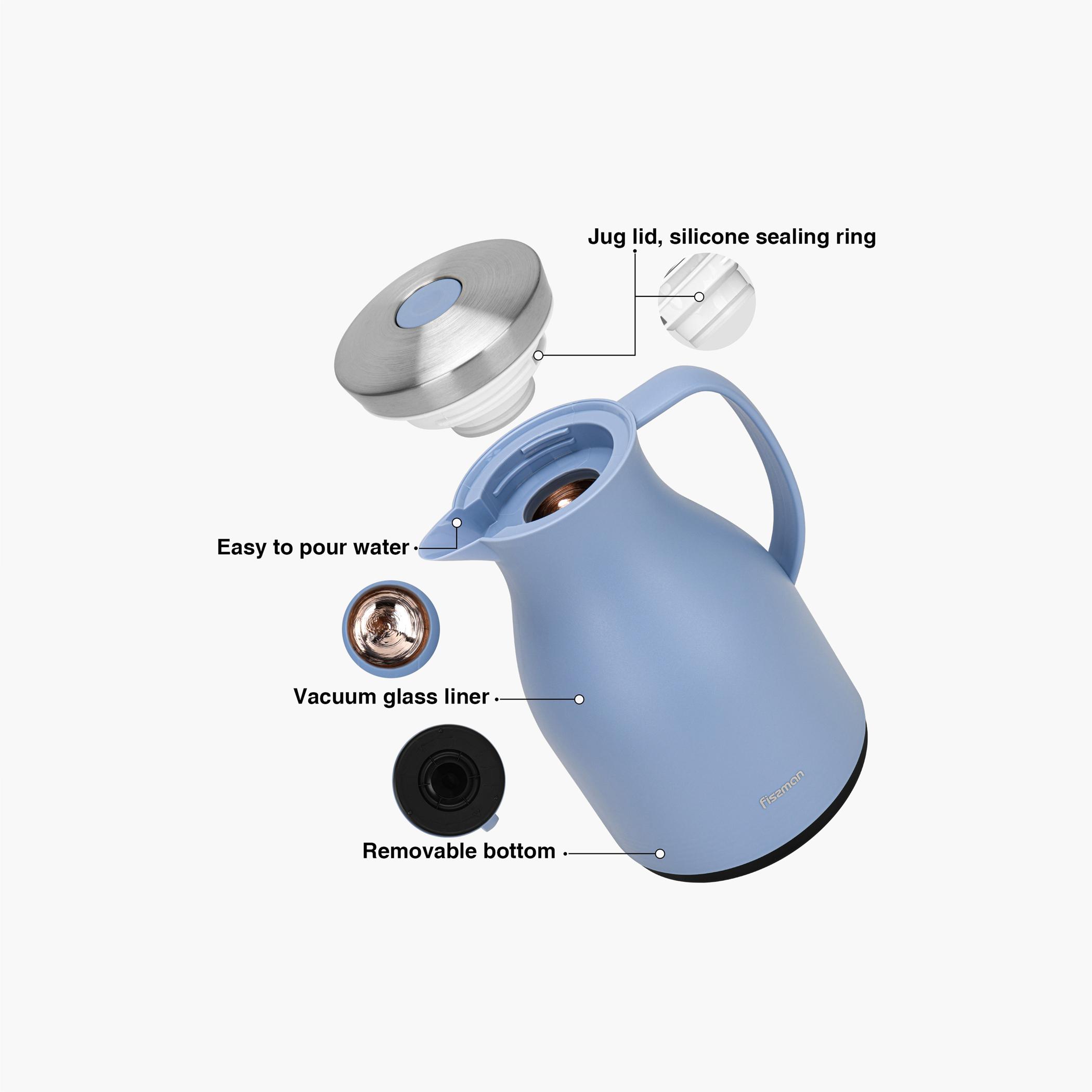 قارورة سادة عازلة للحرارة من فيسمان - 1 لتر-household-dining-teaandcoffee-vacuumflaskscoffeeandteapots-image-3