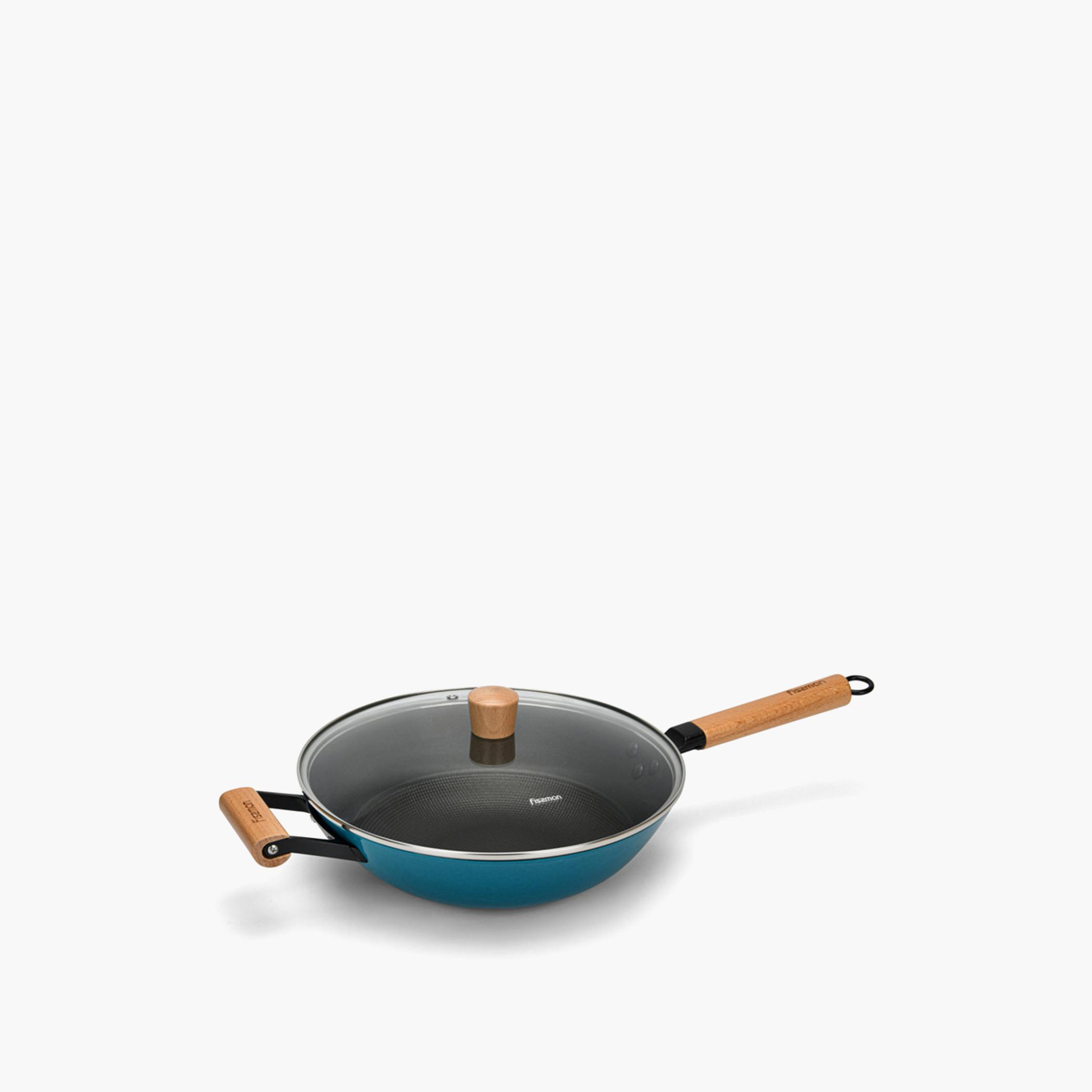 Iron Wok Pan with Handle and Glass Lid - 4 L-household-kitchen-cookware-potsandpans-image-6