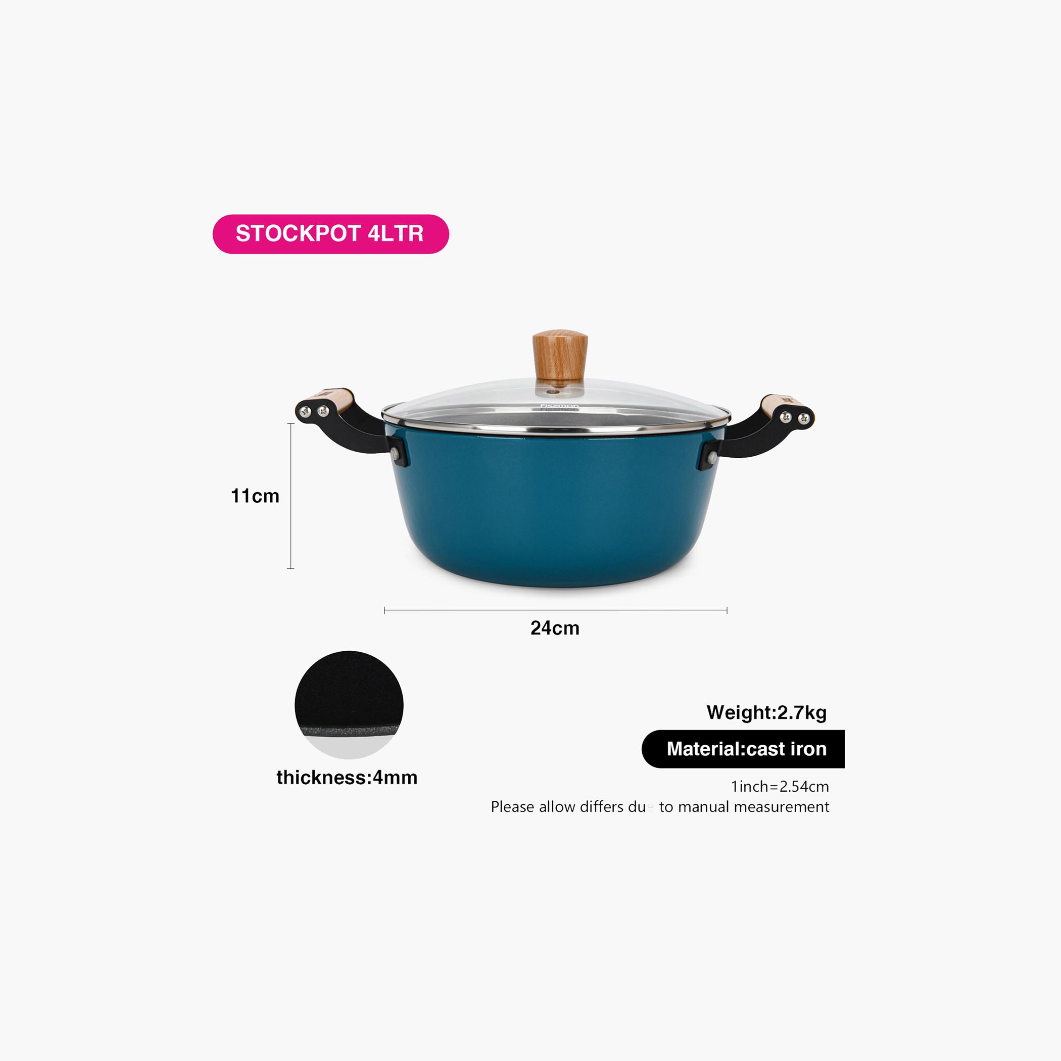 قدر مرق من حديد الزهر المطلي بغطاء زجاجي من فيسمان - 4 لتر-household-kitchen-cookware-potsandpans-image-6
