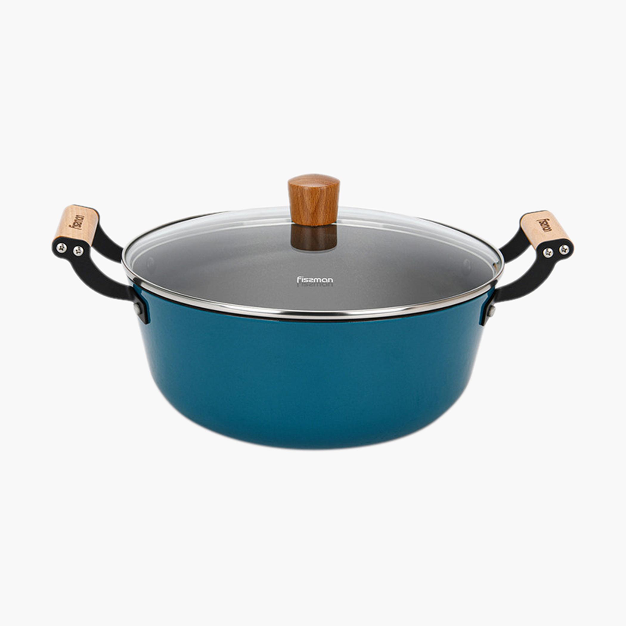 قدر مرق حديد زهر مع غطاء زجاجي من فيسمان-household-kitchen-cookware-potsandpans-image-1