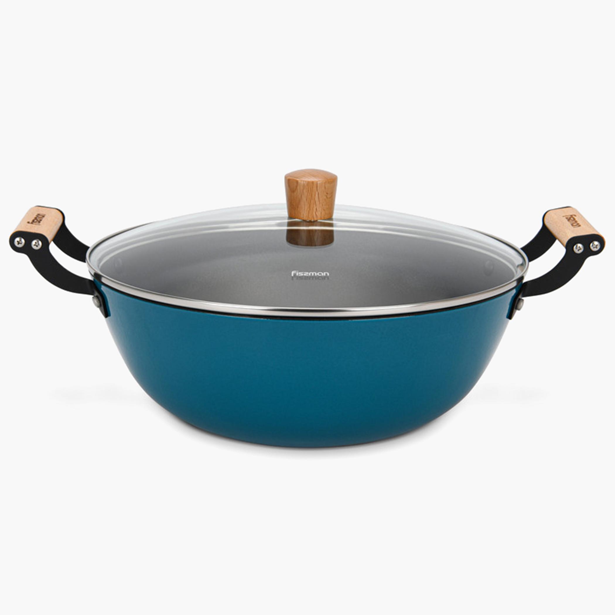 قدر مرق غير لاصق حديد الزهر مع غطاء زجاجي من سلسلة سيجرين من فيسمان- 8 لتر-household-kitchen-cookware-potsandpans-image-1