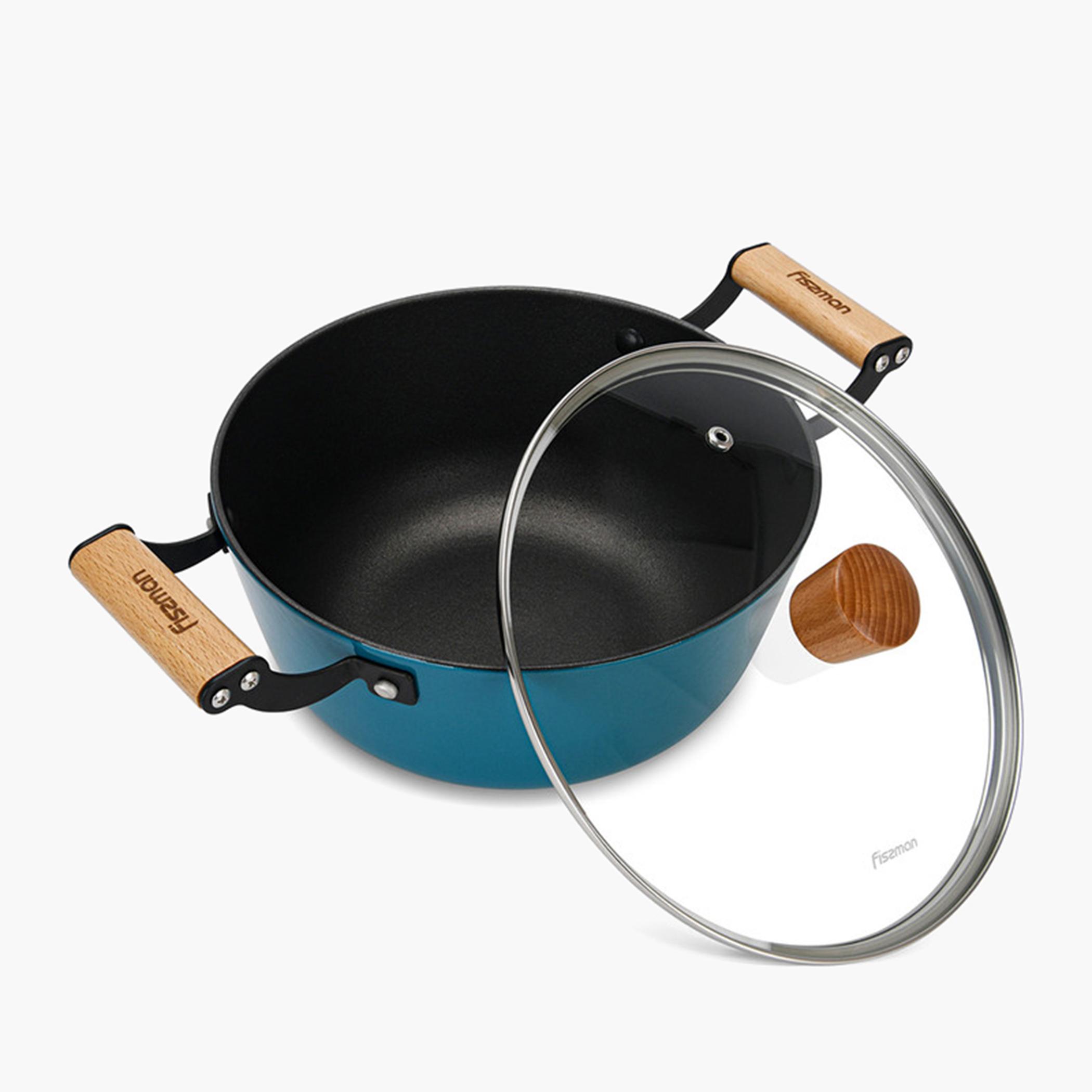 قدر مرق غير لاصق حديد الزهر مع غطاء زجاجي من سلسلة سيجرين من فيسمان- 8 لتر-household-kitchen-cookware-potsandpans-image-2