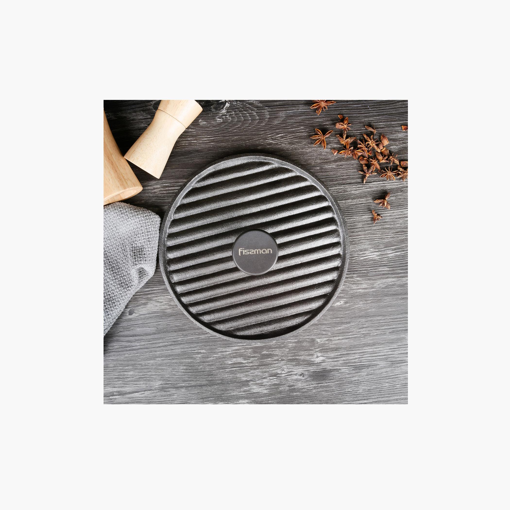 مكبس شواء من حديد الزهر من فيسمان - 24 سم-household-kitchen-kitchentoolsandutensils-foodpreparationtools-image-2