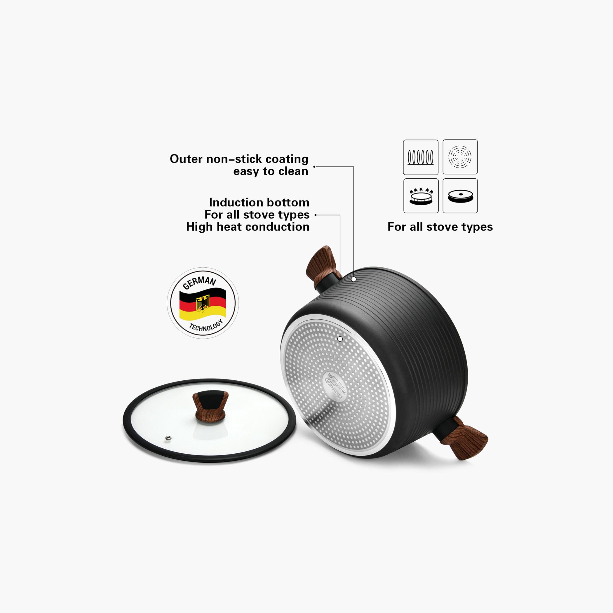 قدر طهي غير لاصق من الألومنيوم مع غطاء زجاجي دايموند من فيسمان-household-kitchen-cookware-potsandpans-image-4