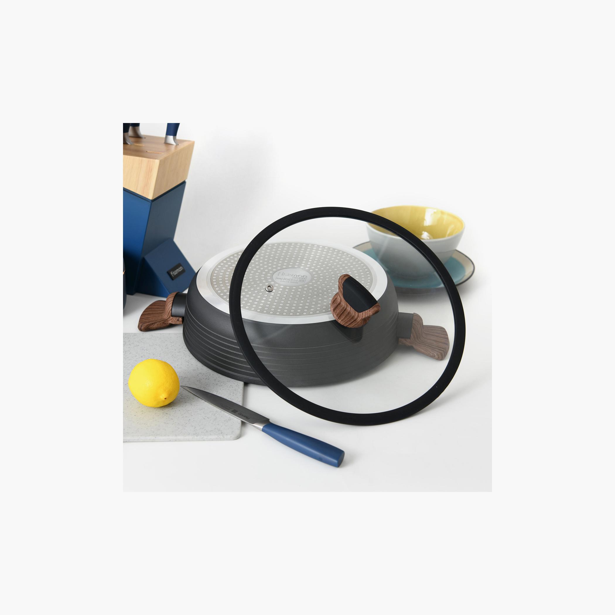 كسرولة مسطحة بغطاء زجاجي دايموند من فيسمان - 28 لتر-household-kitchen-cookware-potsandpans-image-6