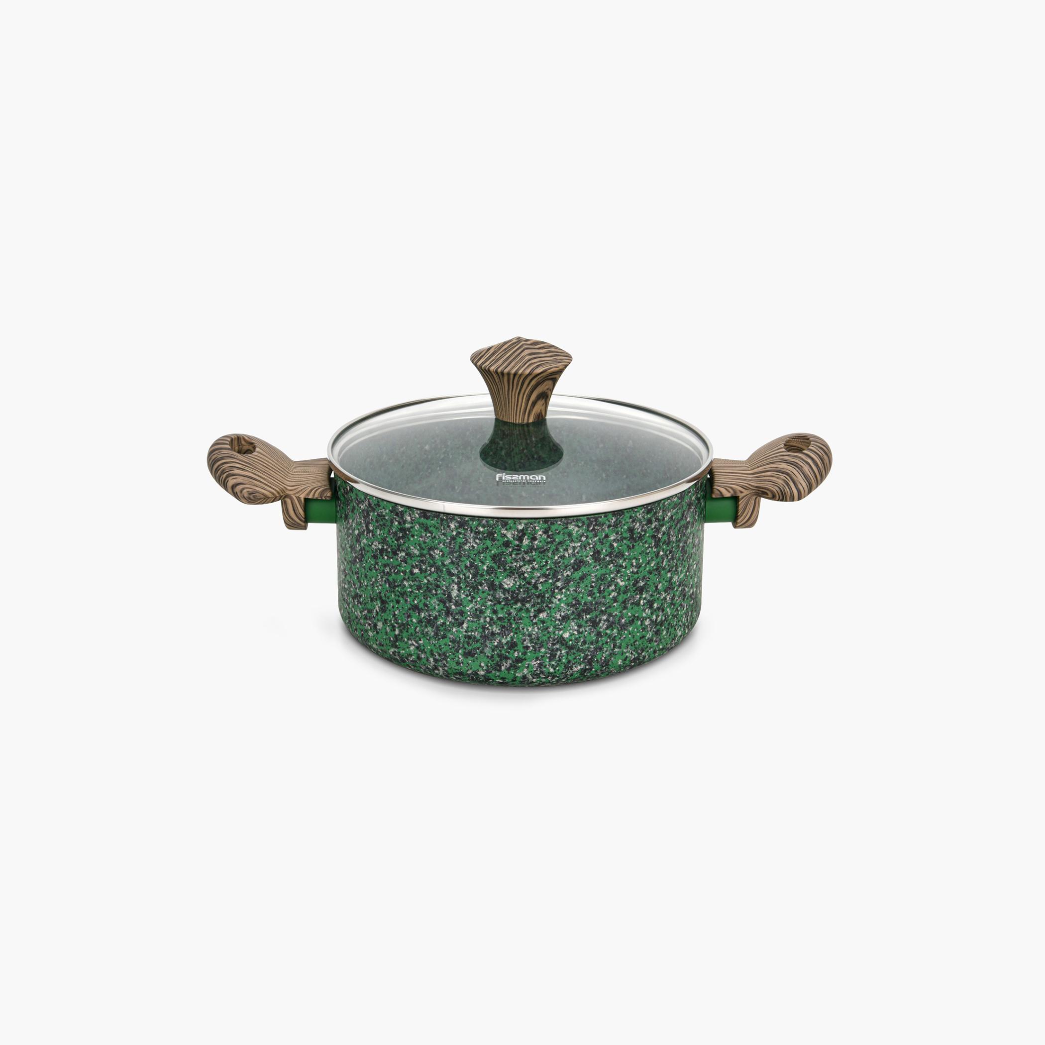 قدر ألمونيوم وملاكيت غير لاصق مع غطاء زجاجي من فيسمان - 2.7 لتر-household-kitchen-cookware-potsandpans-image-1