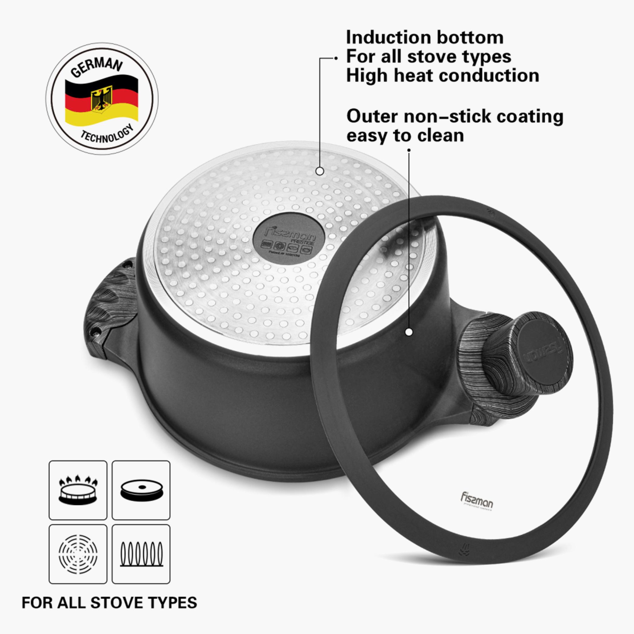Non-Stick Stock Pot with Glass Lid - 2.4 L-household-kitchen-cookware-potsandpans-image-4