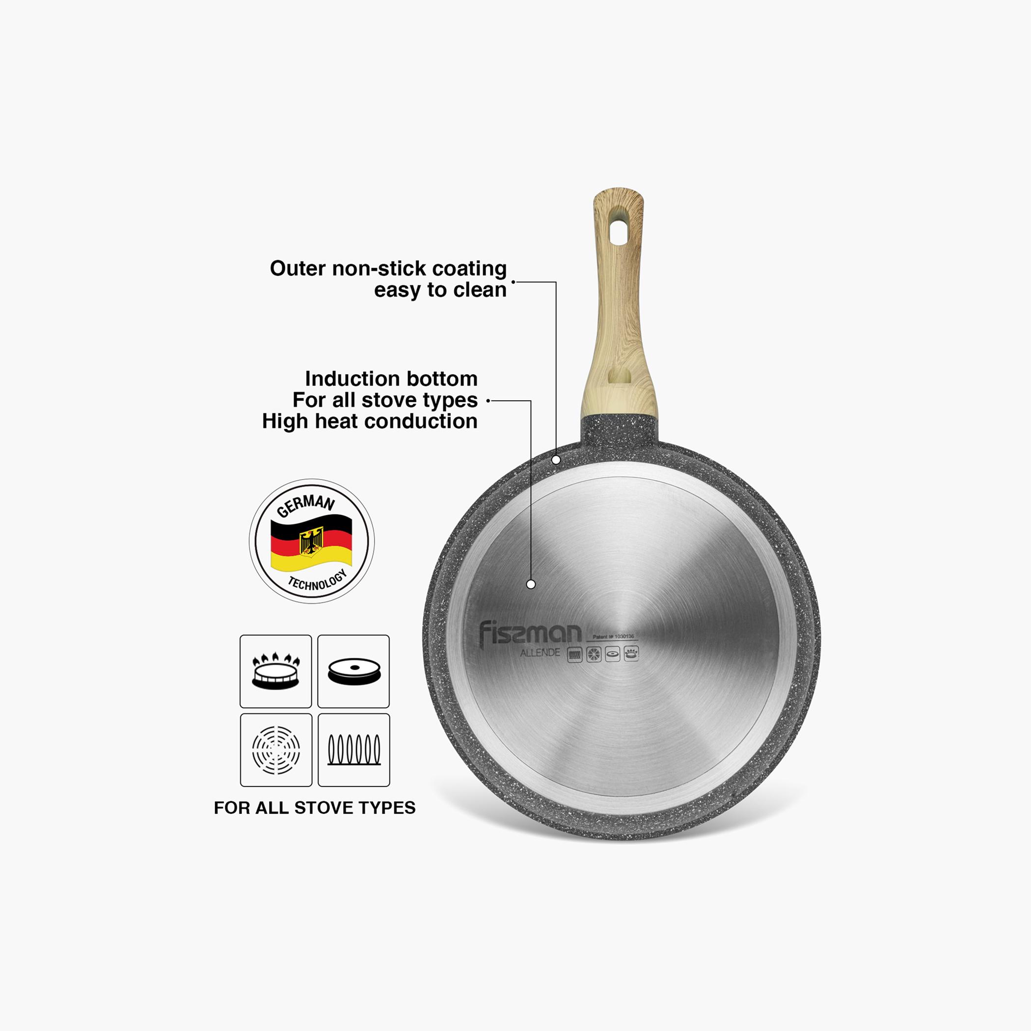 مقلاة ألومنيوم غير لاصقة بقاعدة حث أليندي من فيسمان - 26 سم-household-kitchen-cookware-potsandpans-image-11