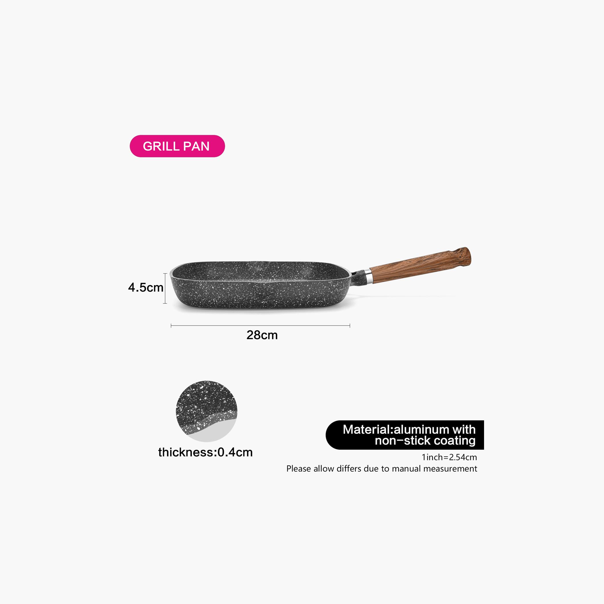 Milano Series Square Aluminium Non-Stick Grill Pan-household-kitchen-cookware-potsandpans-image-3