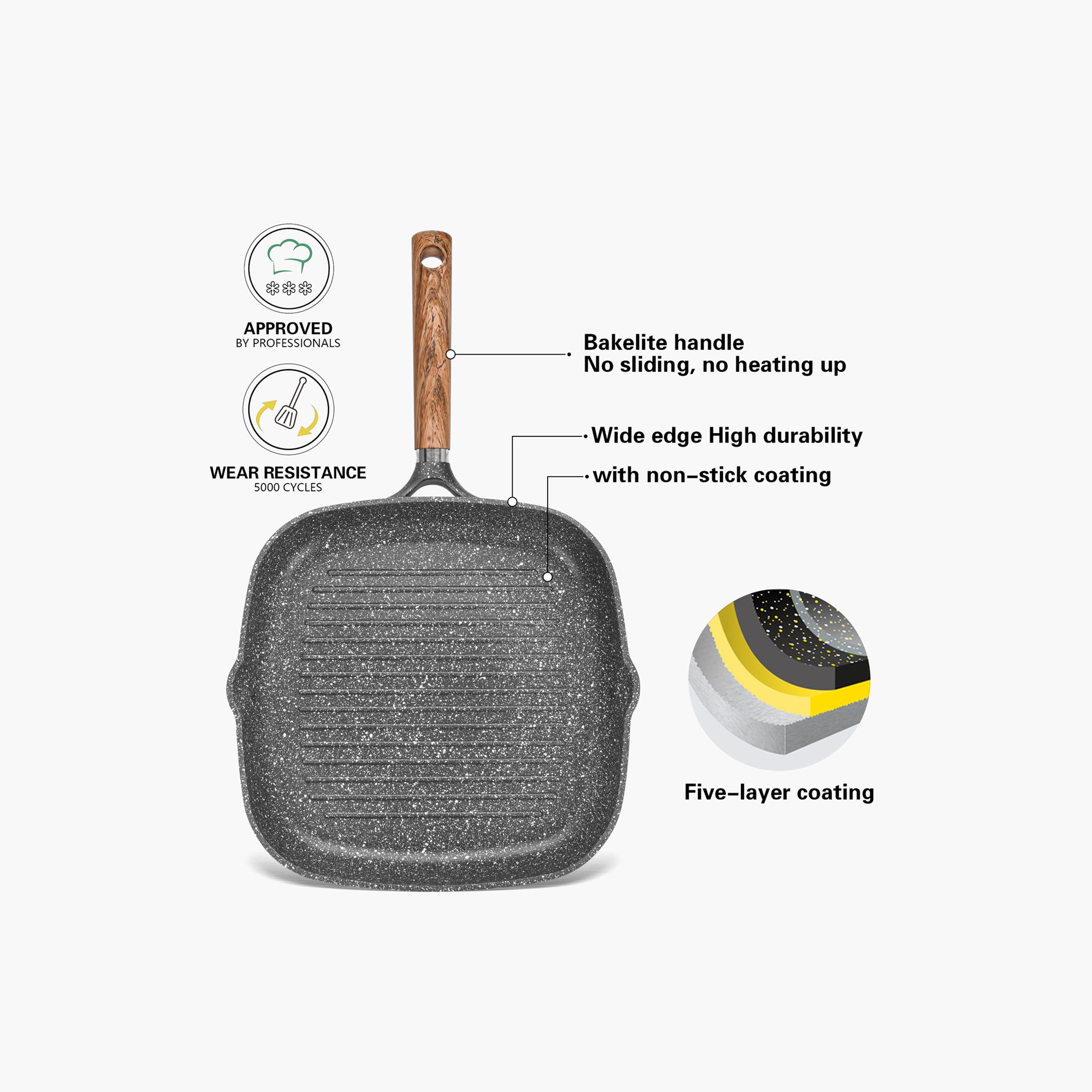 Milano Series Square Aluminium Non-Stick Grill Pan-household-kitchen-cookware-potsandpans-image-4