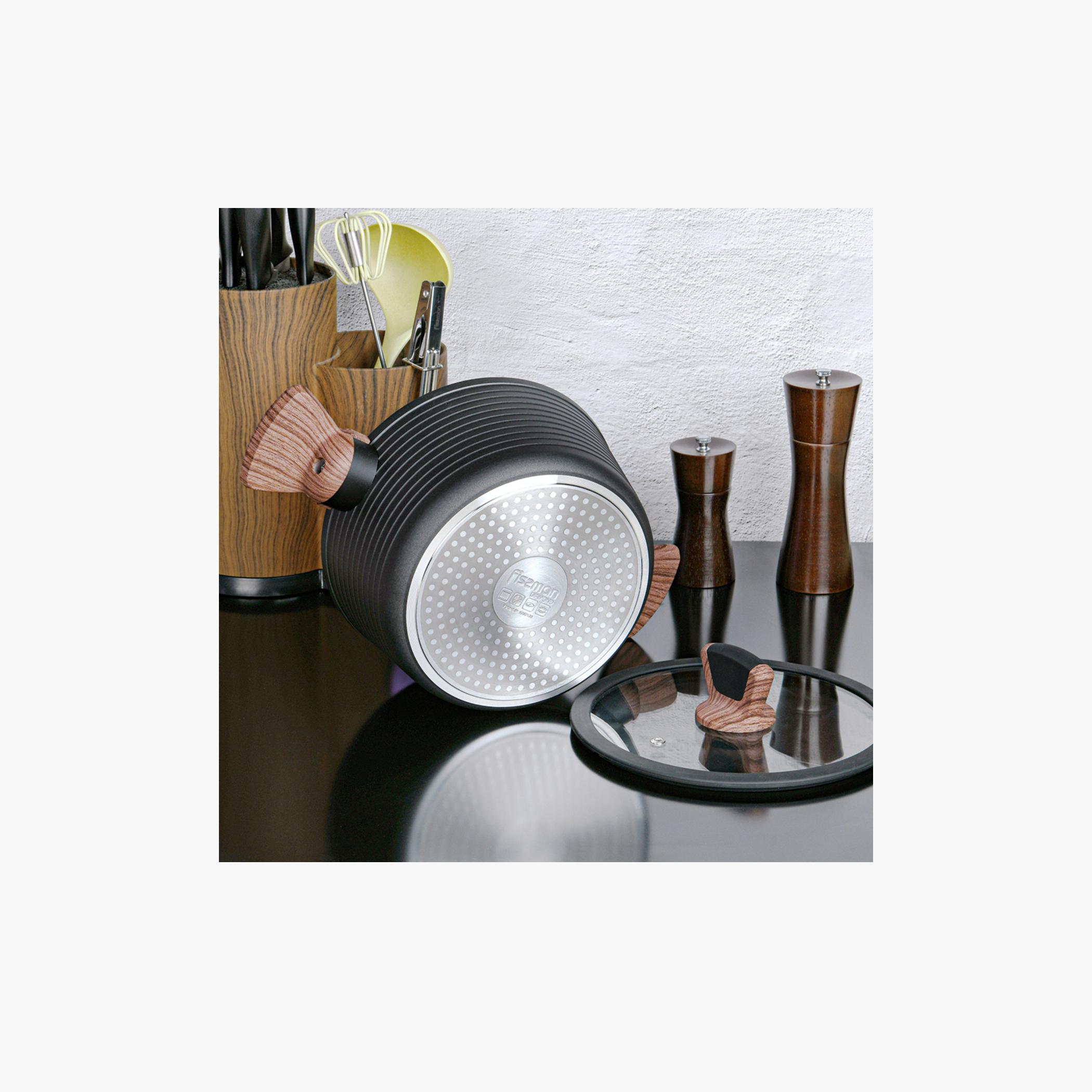 قدر حساء ألمونيوم غير لاصق مع غطاء زجاجي داياموند من فيسمان - 2.6 لتر-household-kitchen-cookware-potsandpans-image-2