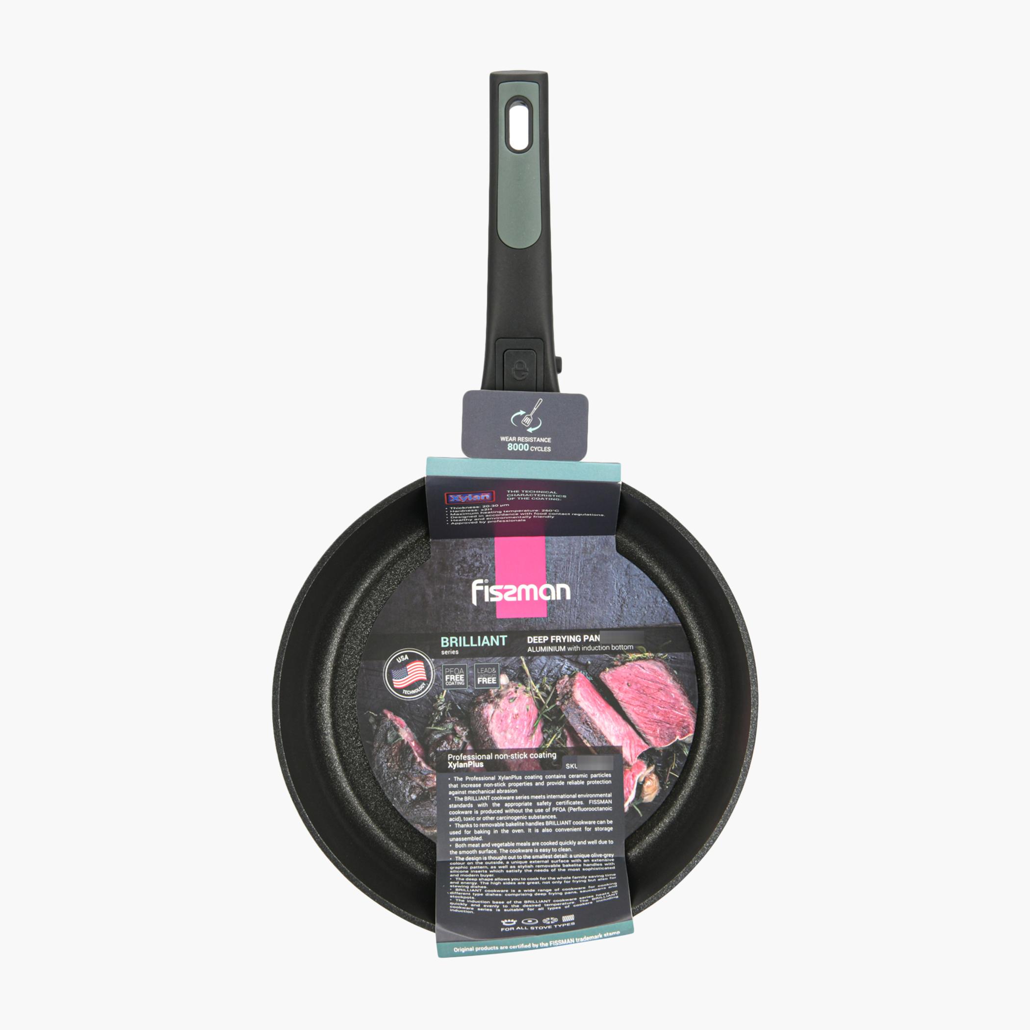 مقلاة ألومنيوم عميقة غير لاصقة مع غطاء زجاجي بريليانت من فيسمان - 28 سم-household-kitchen-cookware-potsandpans-image-9