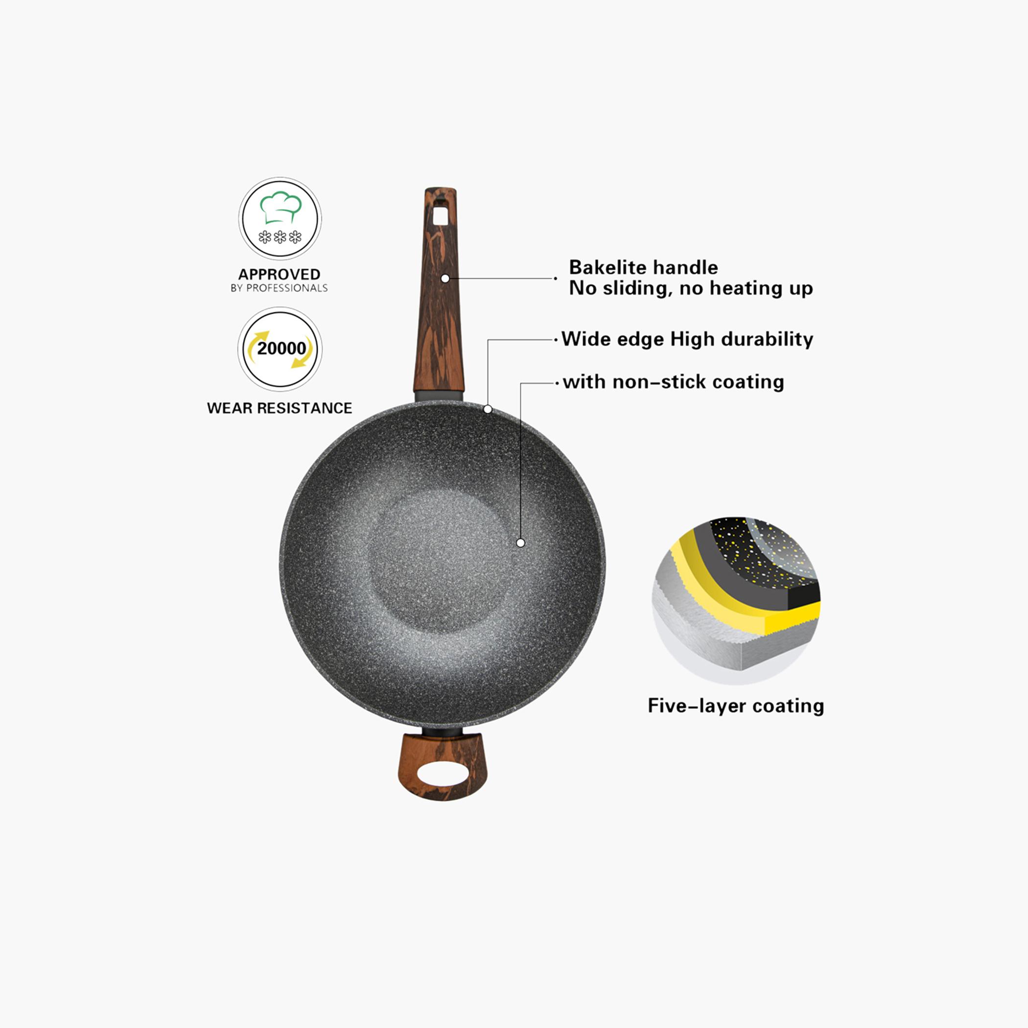 Fissman Capella Series Aluminum Non-Stick Wok with Glass Lid - 3.5 L-household-kitchen-cookware-potsandpans-image-5